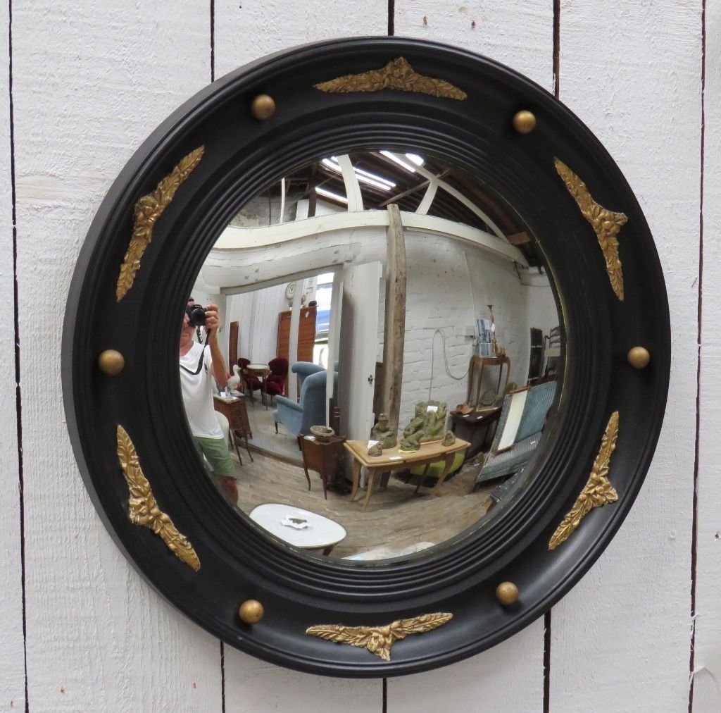 1950's English Butlers Porthole Convex Mirror
