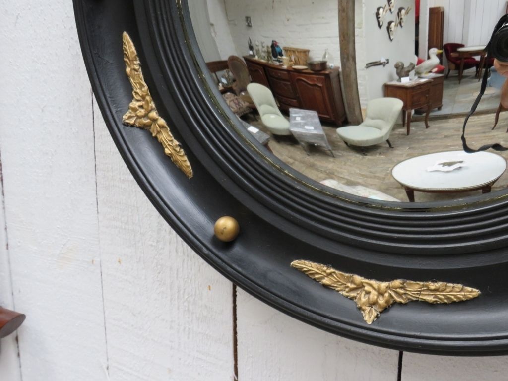 1950's English Butlers Porthole Convex Mirror photo for sale