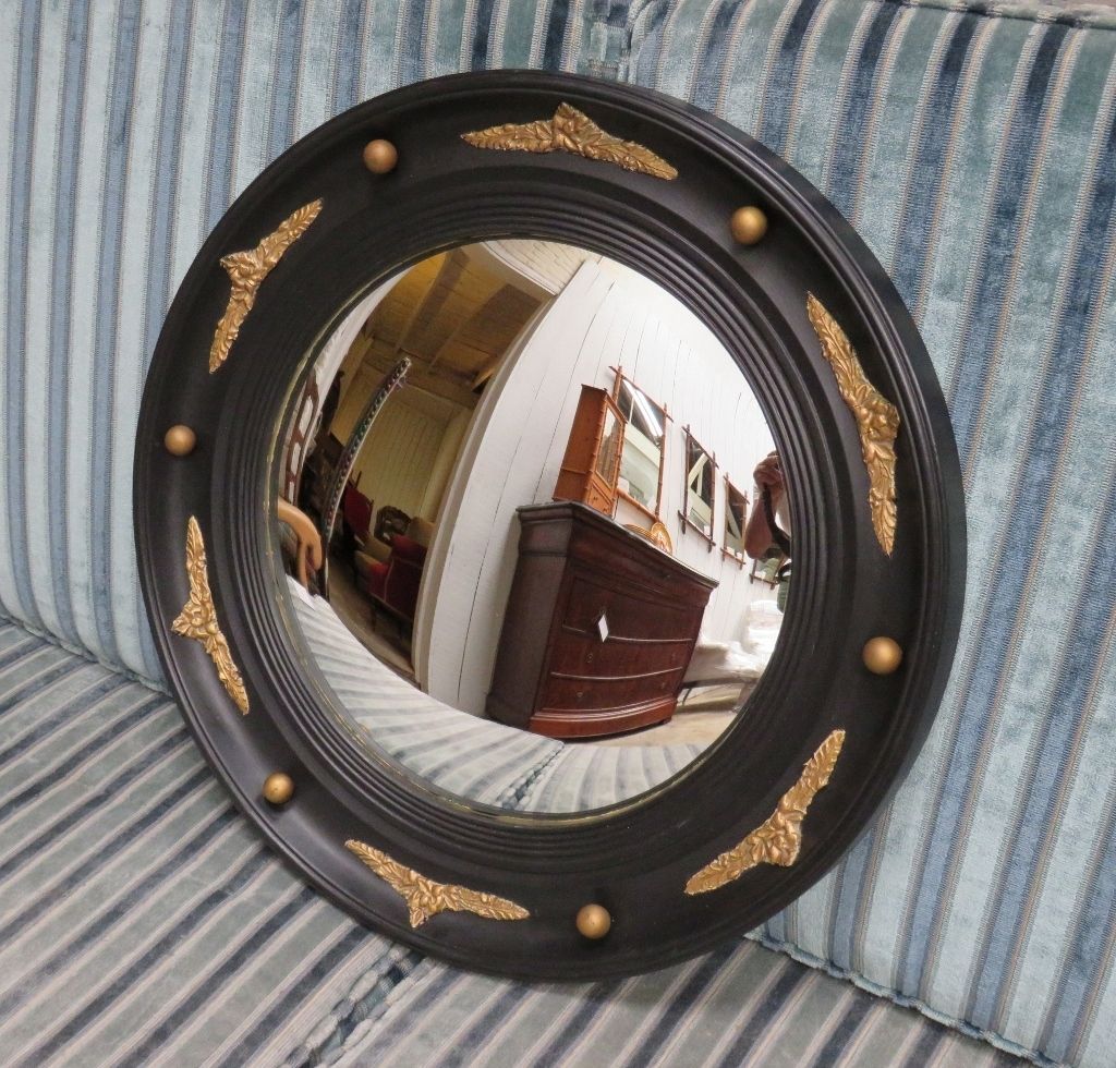 1950's English Butlers Porthole Convex Mirror photo vinterior