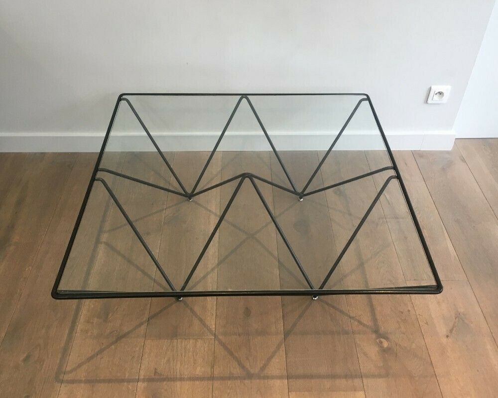 Paolo Piva. Black Lacquered Pyramidal Coffee Table photo furniture