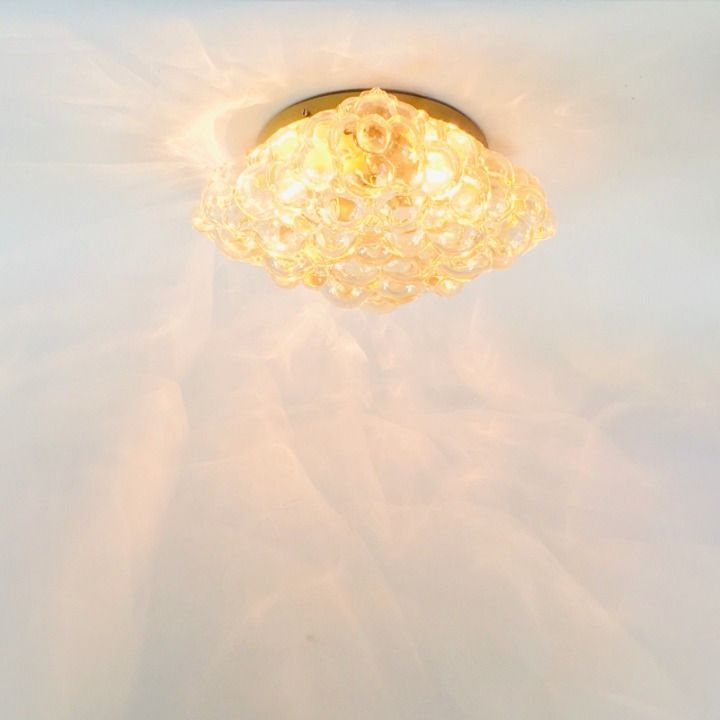 Large Amber Bubble Glass Ceiling Light/Flush Mount By Helena Tynell For Limburg, Germany, 1960s photo buy