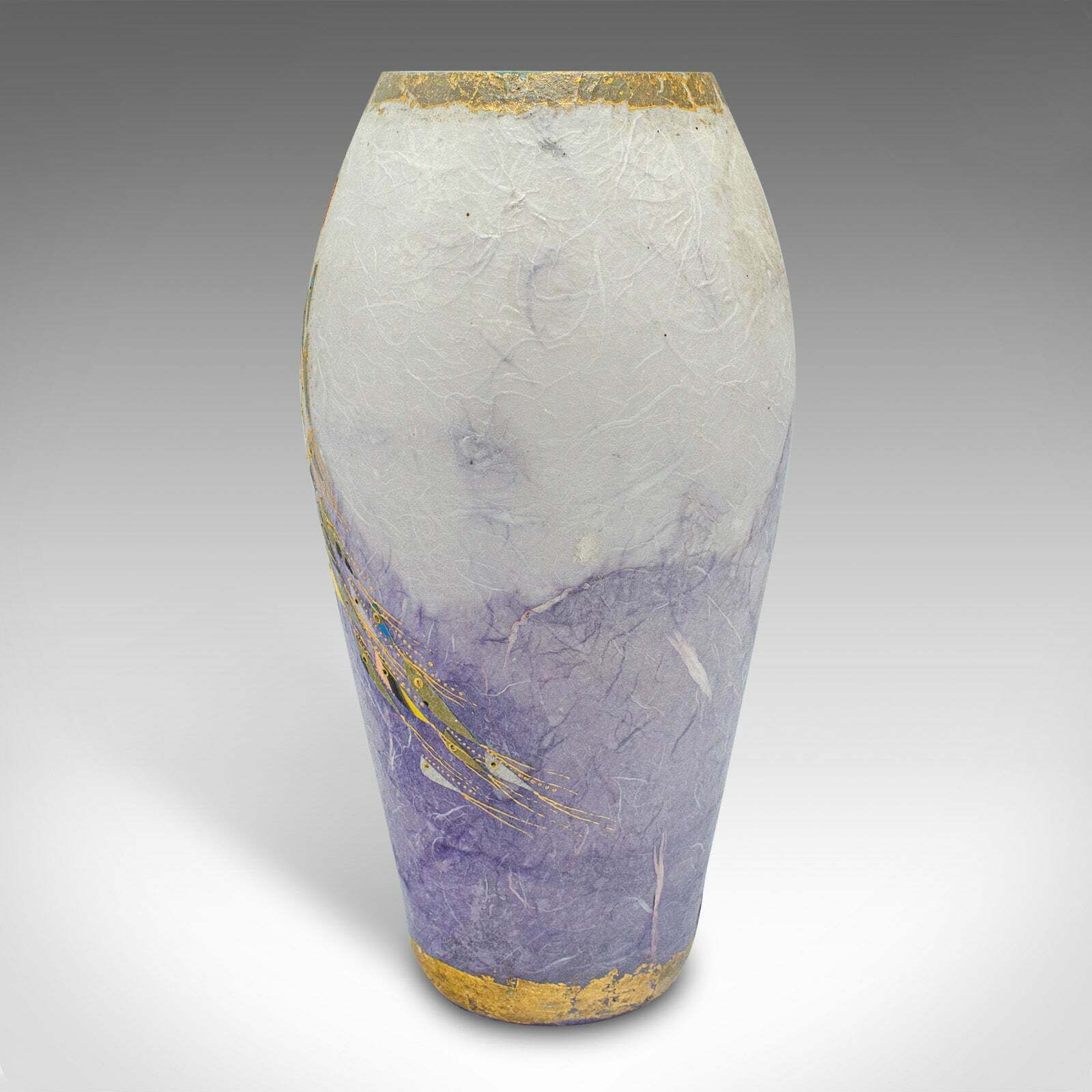 Contemporary Decorative Flower Vase, English, Art Glass, Posy Sleeve, Applique photo vinterior