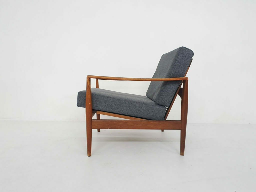 Teak Lounge Chair By Illum Wikkelso Model Ek For Niels Eilersen, Denmark 1960's photo furniture