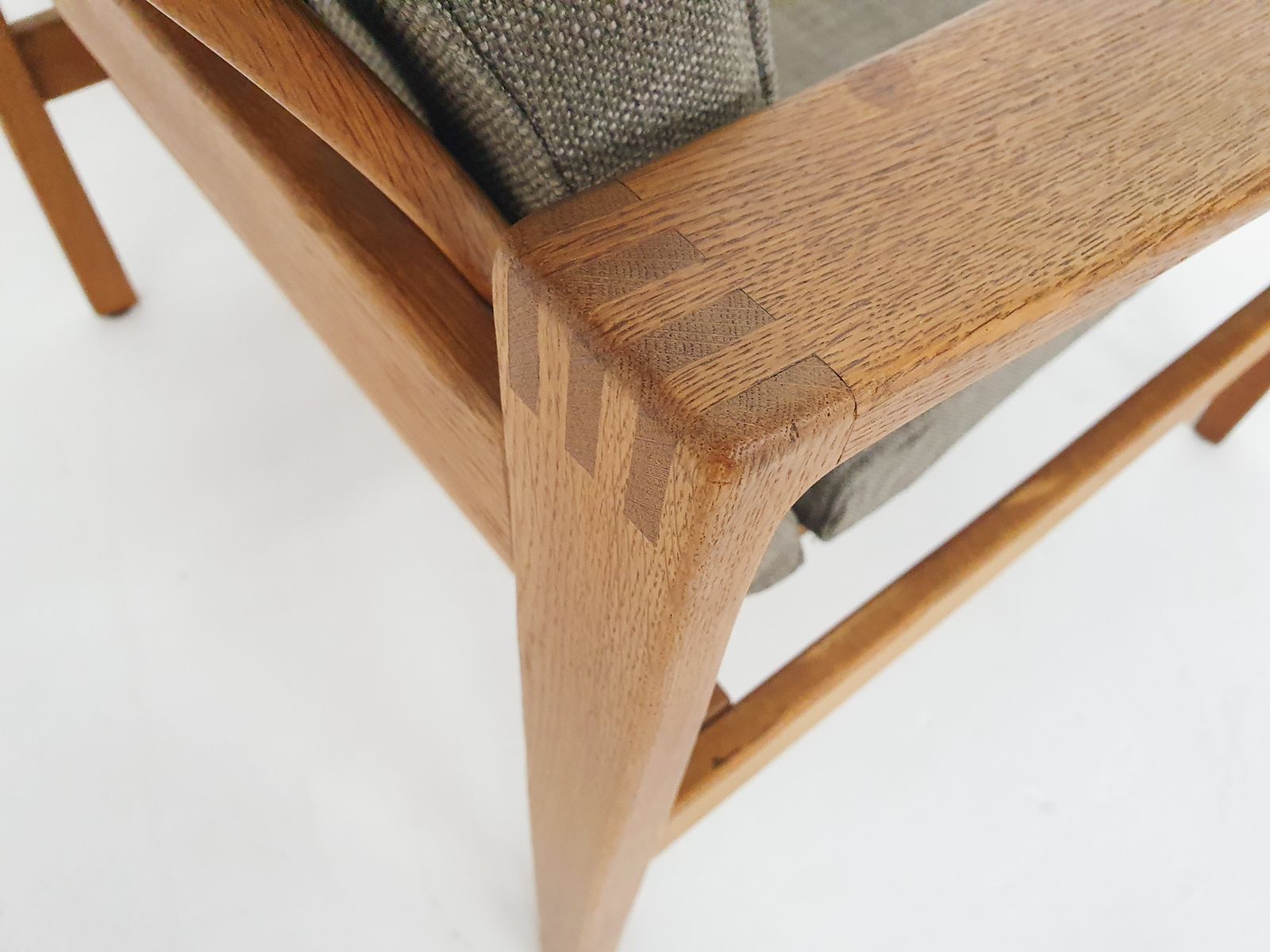Mid Century Oak High Back Lounge Chair By Hartmut Lohmeyer For Wilkhahn, Germany 1960's photo buy