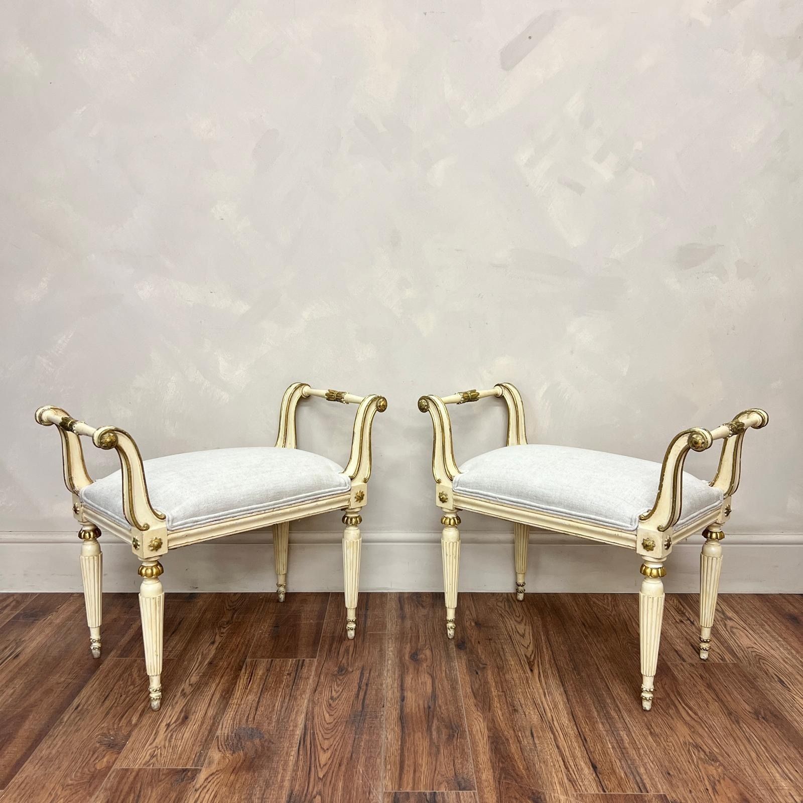Pair Of French 20th Century Gilt Window Seats photo vinterior