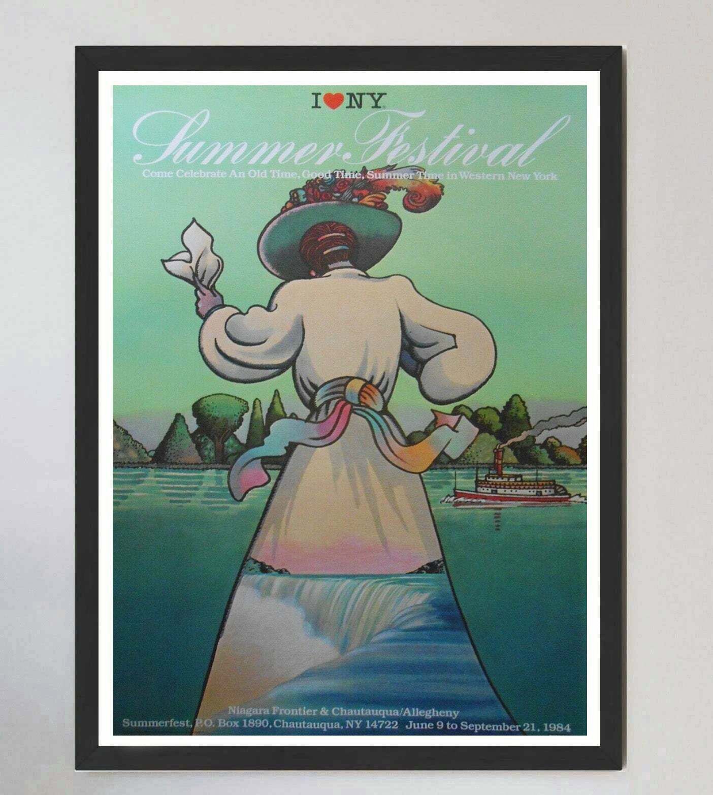 Original Vintage Poster Milton Glaser   I Love Ny Summer Festival photo furniture