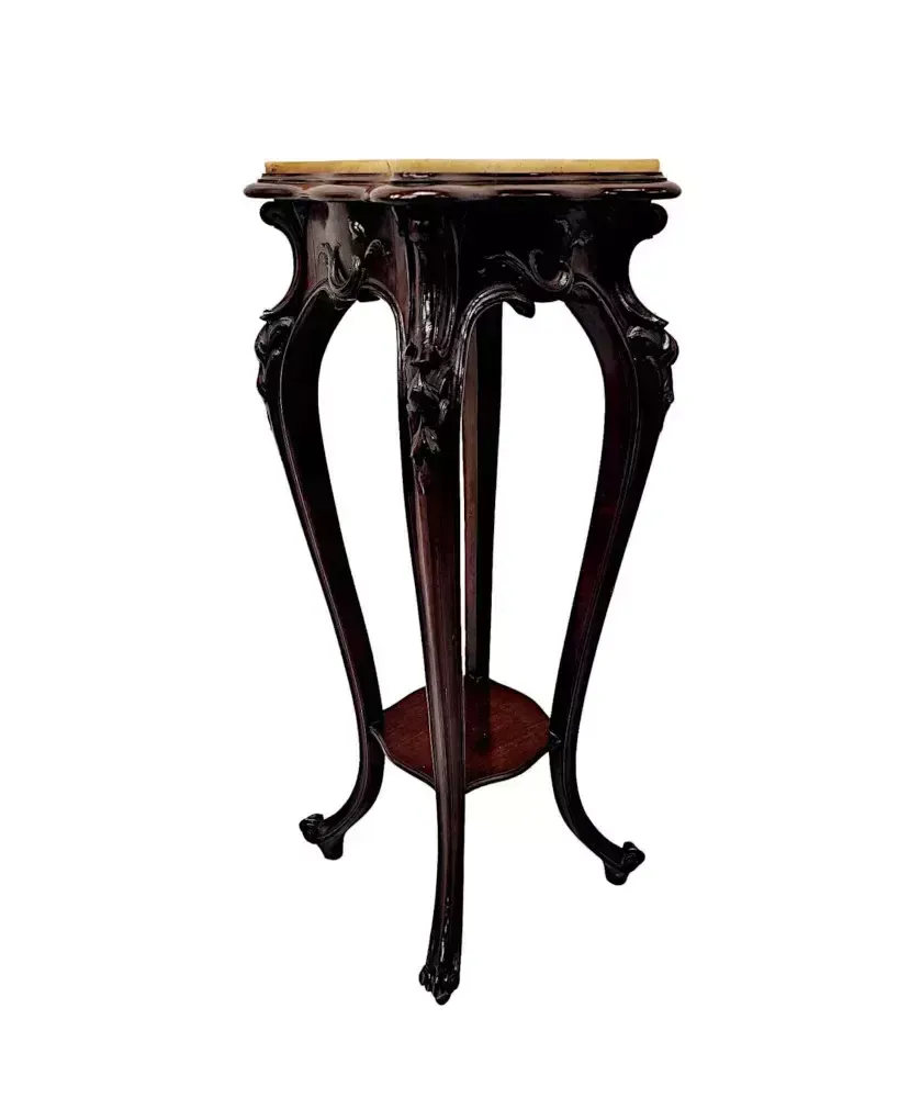 A Stunning Pair Of 19th Century Alabaster Top Plant Or Bust Stands photo Home Decor