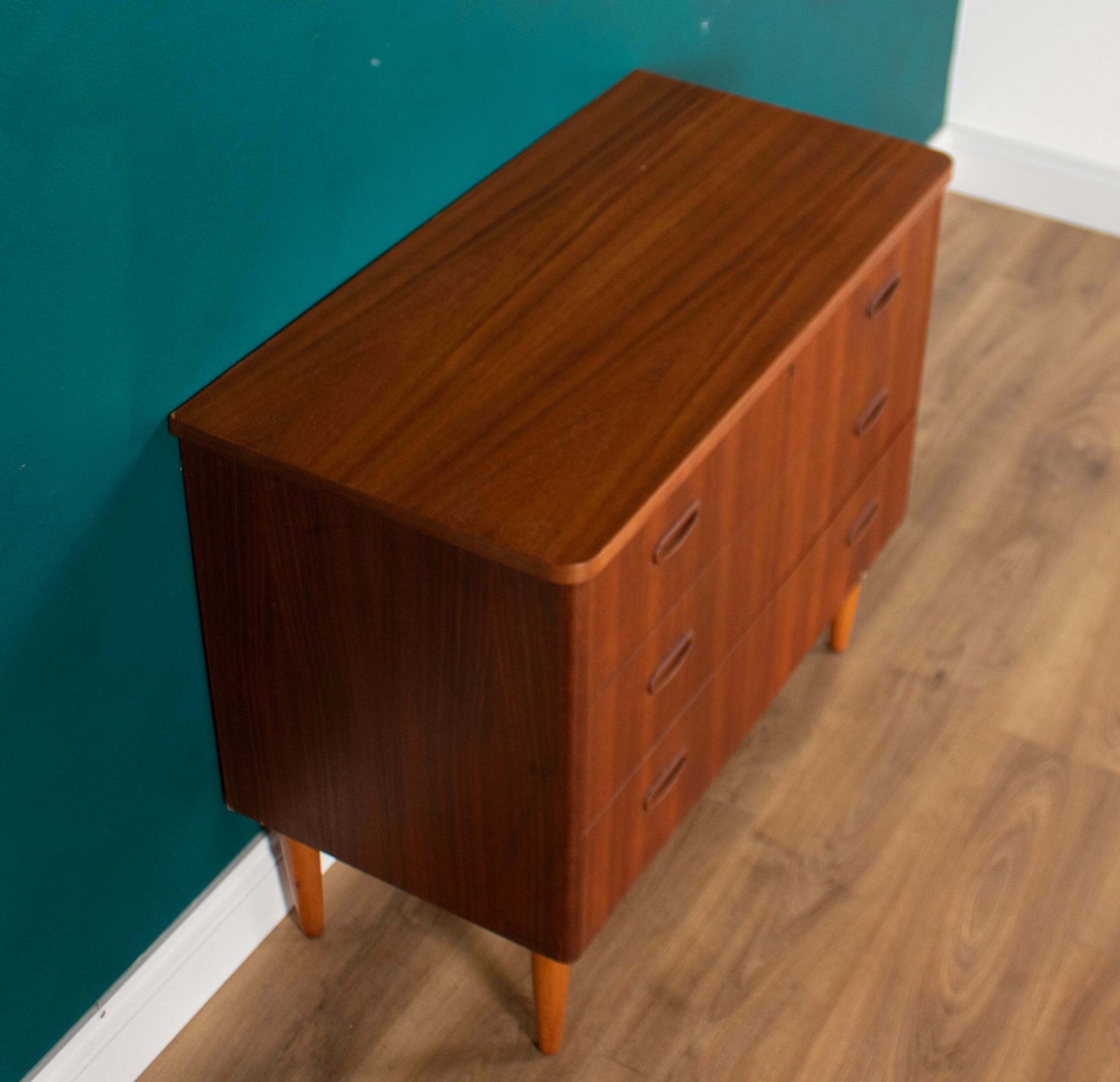 photo furniture Retro Teak 1960s Bedside Chest Of Drawers