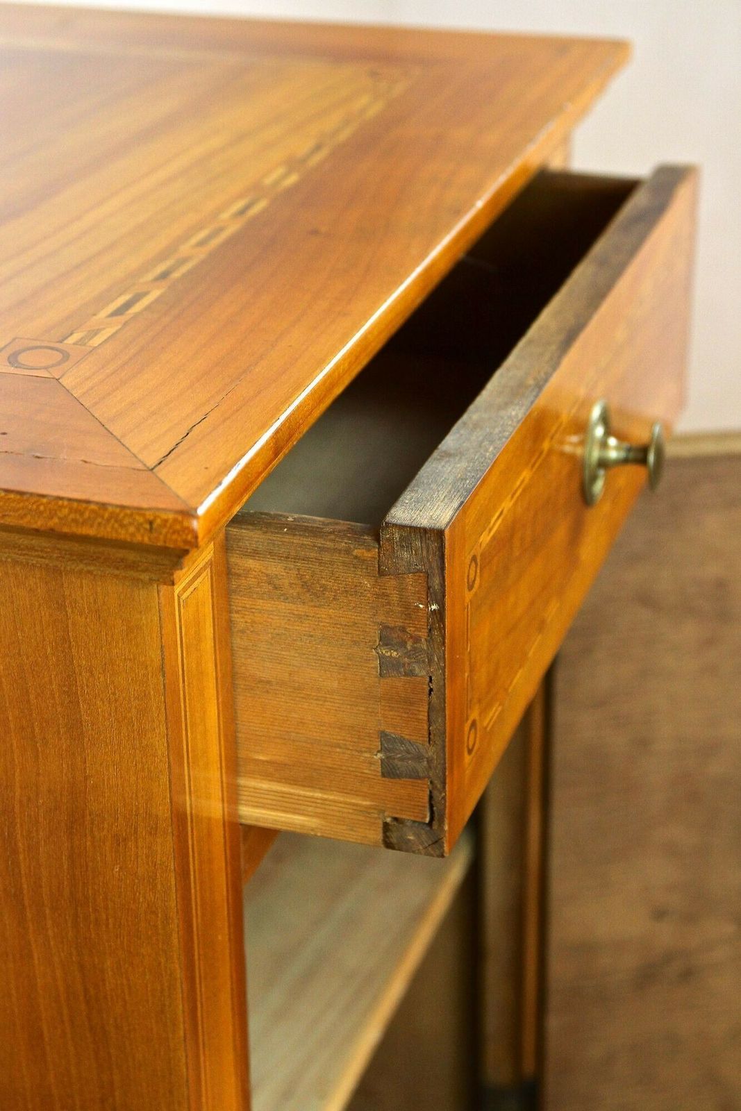 19th Century Cherrywood Pillar Cabinet, Austria Ca. 1800 photo vinterior