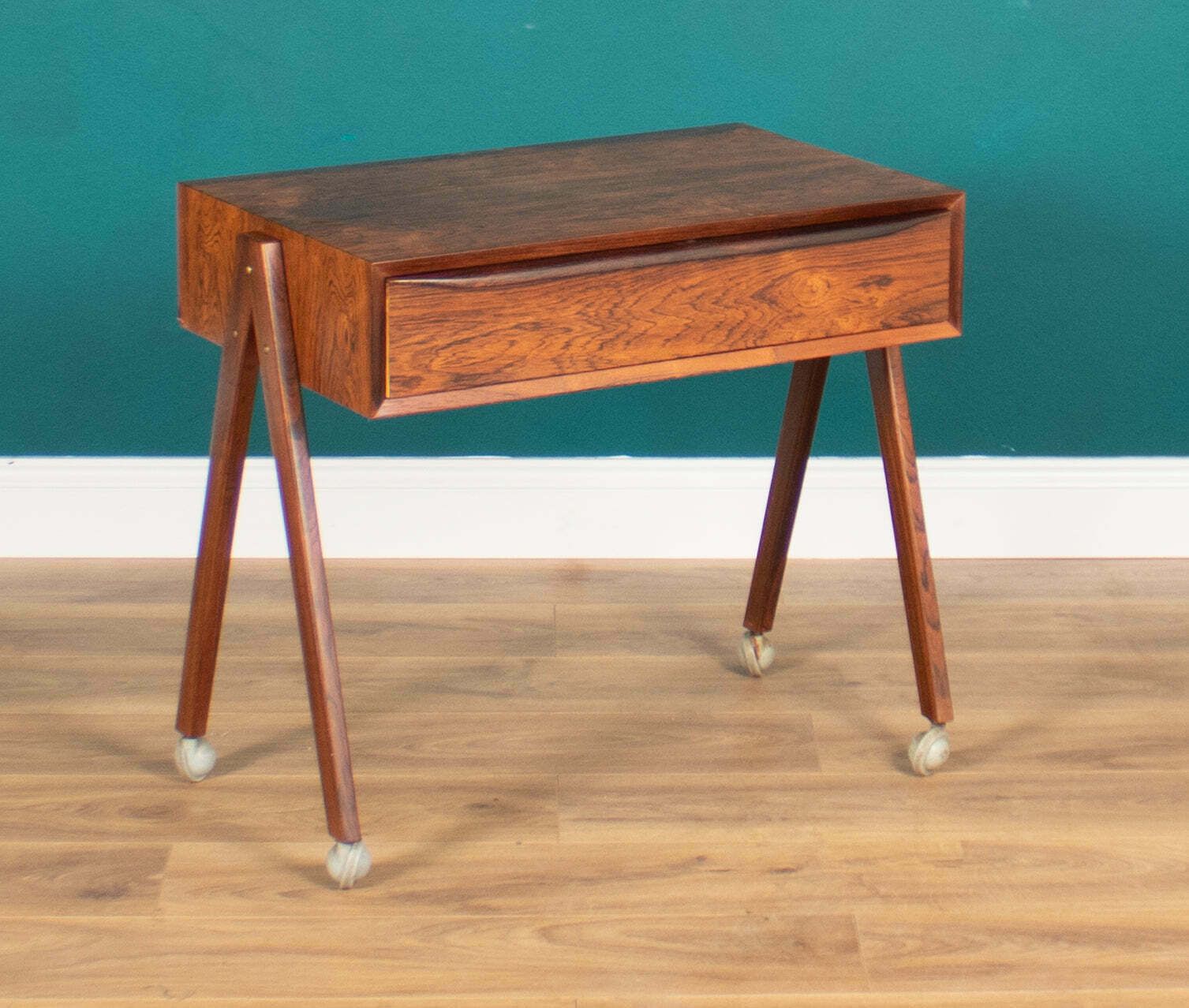 Danish Rosewood Sewing Table By Severin Hansen For Haslev Moelsnedkeri Side Table Lamp Table photo 281.0