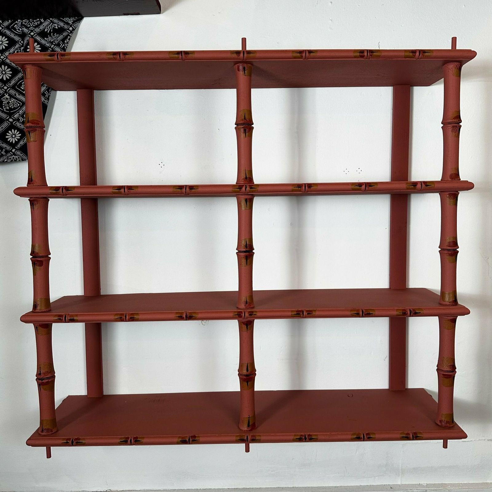 "Made By Muirshin" Faux Bamboo Overpainted Shelving Unit Variety Of Sizes And Styles Available photo for sale