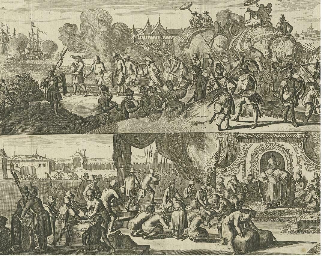 Antique Print Of The Dutch Visiting Arakan In Southeast Asia, 1775 photo for sale
