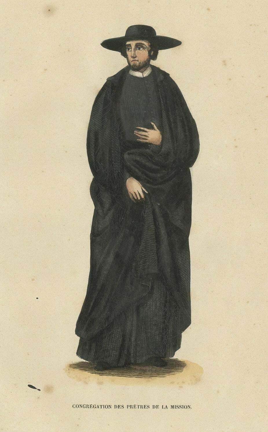Antique Print Of A Member Of The Congregation Of The Mission, 1845 photo for sale