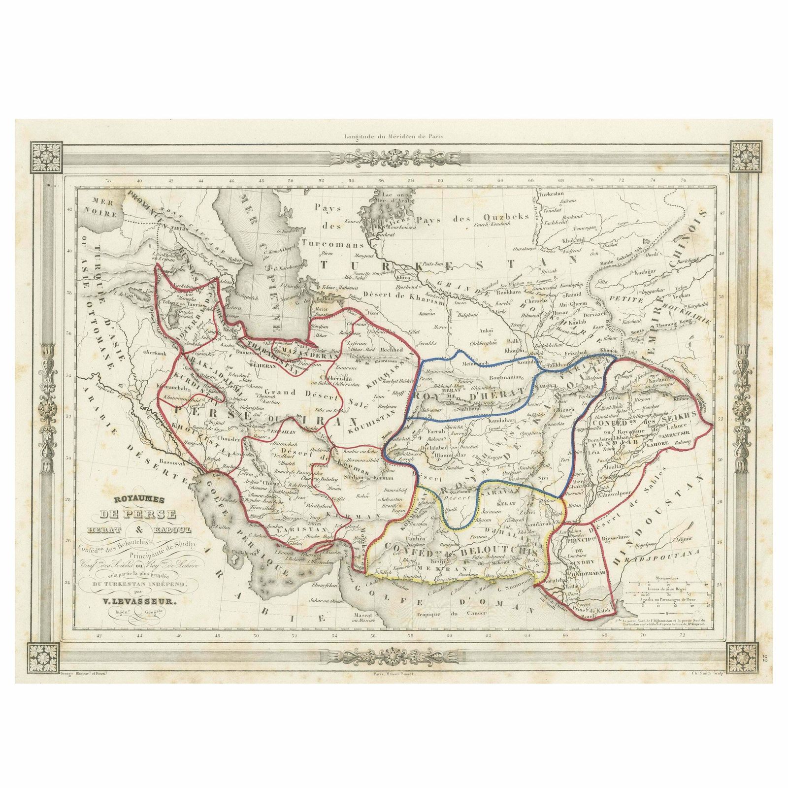 Persia Unveiled: Antique Map Of Iran, Afghanistan, And Beyond, 1852