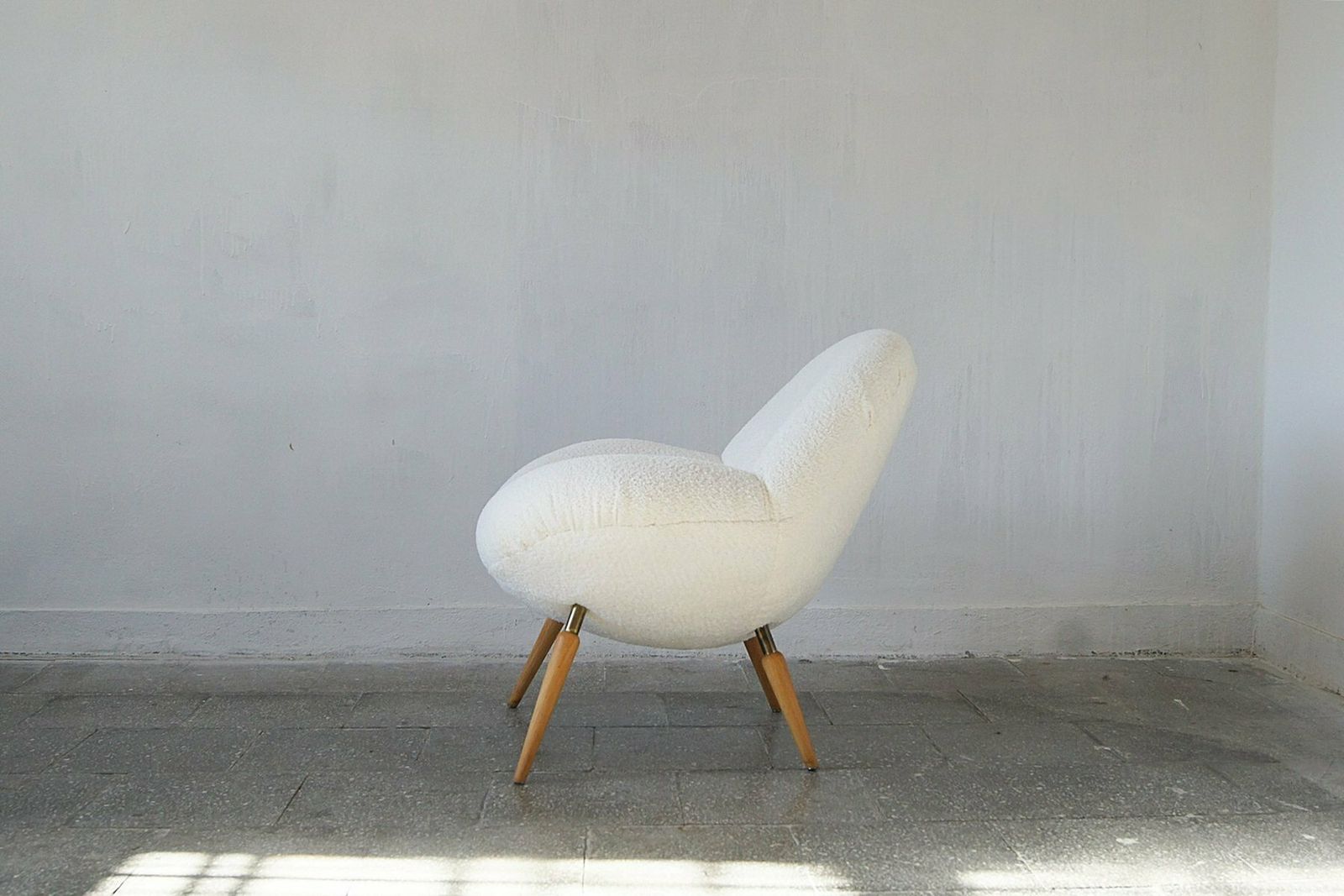 Lounge Chair With Boucle Fabric By Fritz Neth For Correcta, 1950s photo furniture