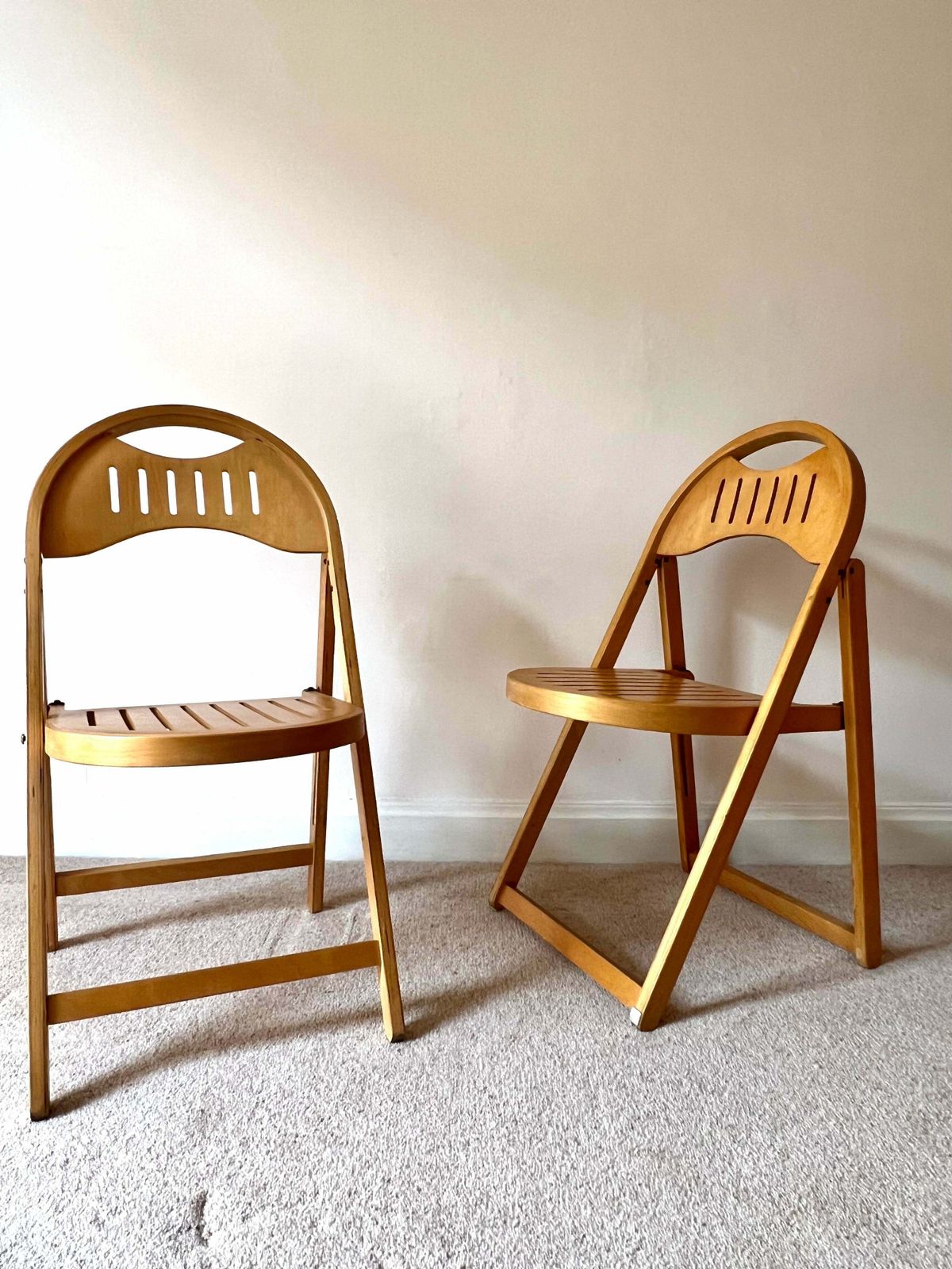 Mid Century Pair Of Folding Chairs By Otk photo furniture