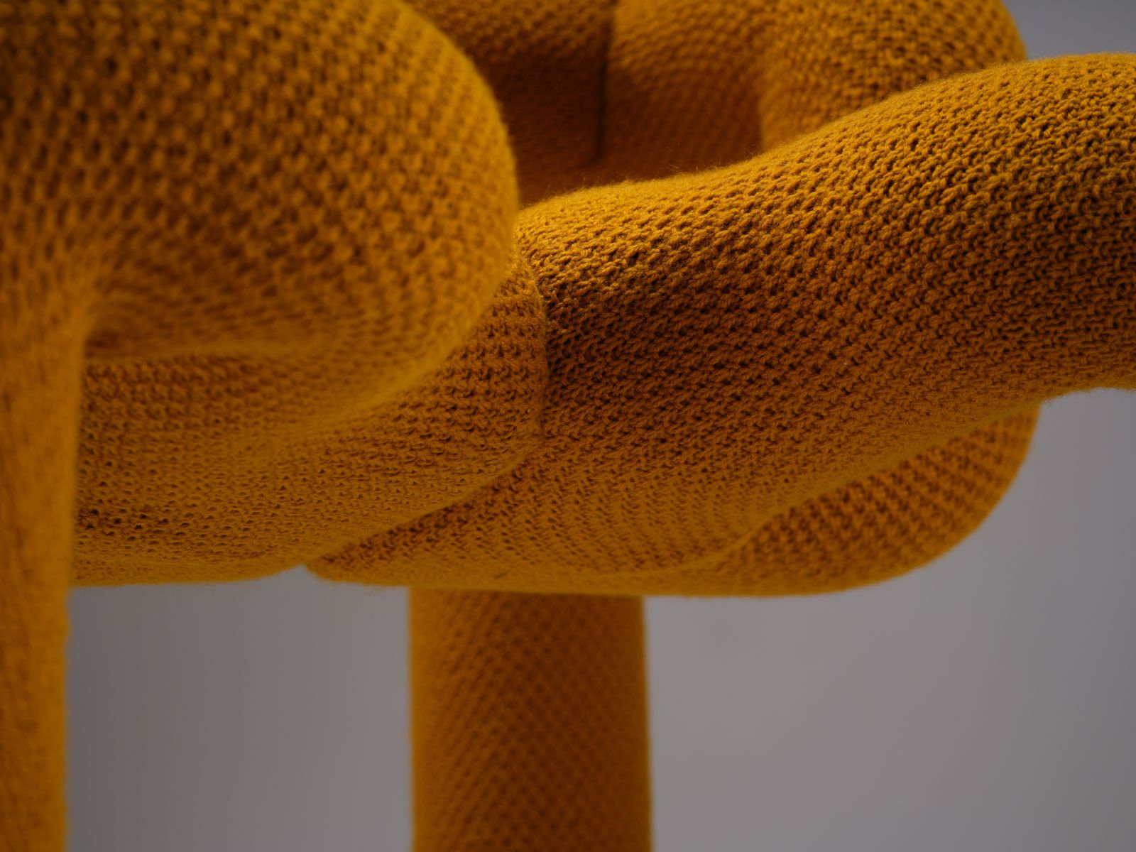 photo for sale Mod Ekstrem Armchair Designed By Terje Ekstrom For Stokke Varier In Saffron Knit, Norway Circa 1980’s