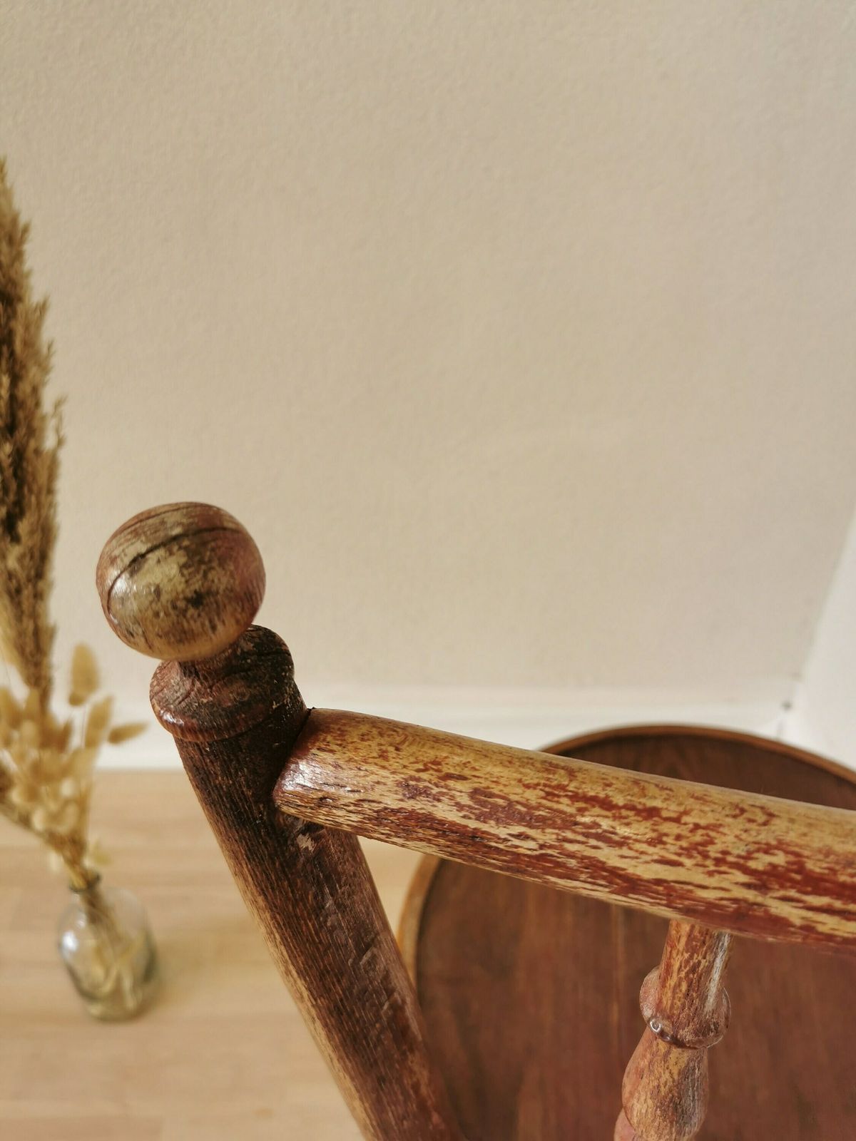 Vintage Wooden Dining Chair In Thonet Style With Carved Details Adn Bentwood / Antique Very Rare Dine Chair 1960s / Original Patina photo Furniture