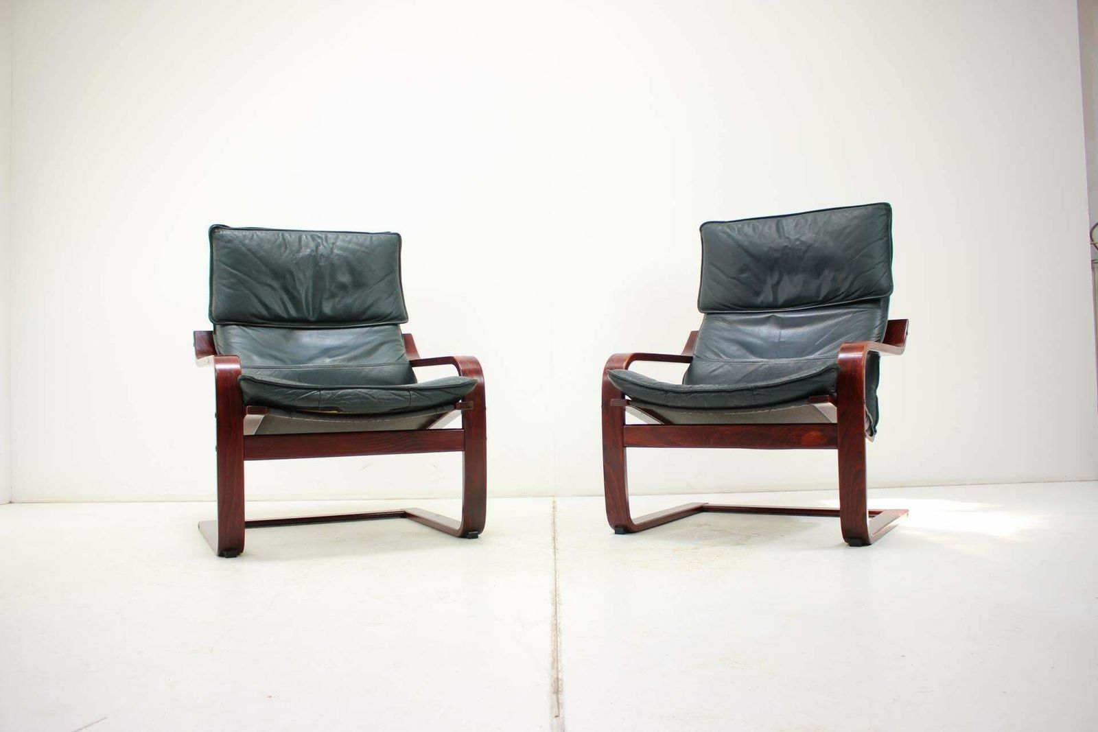Set Of Two Leather Armchairs By Ikea, Sweden, 1980's photo 740.0