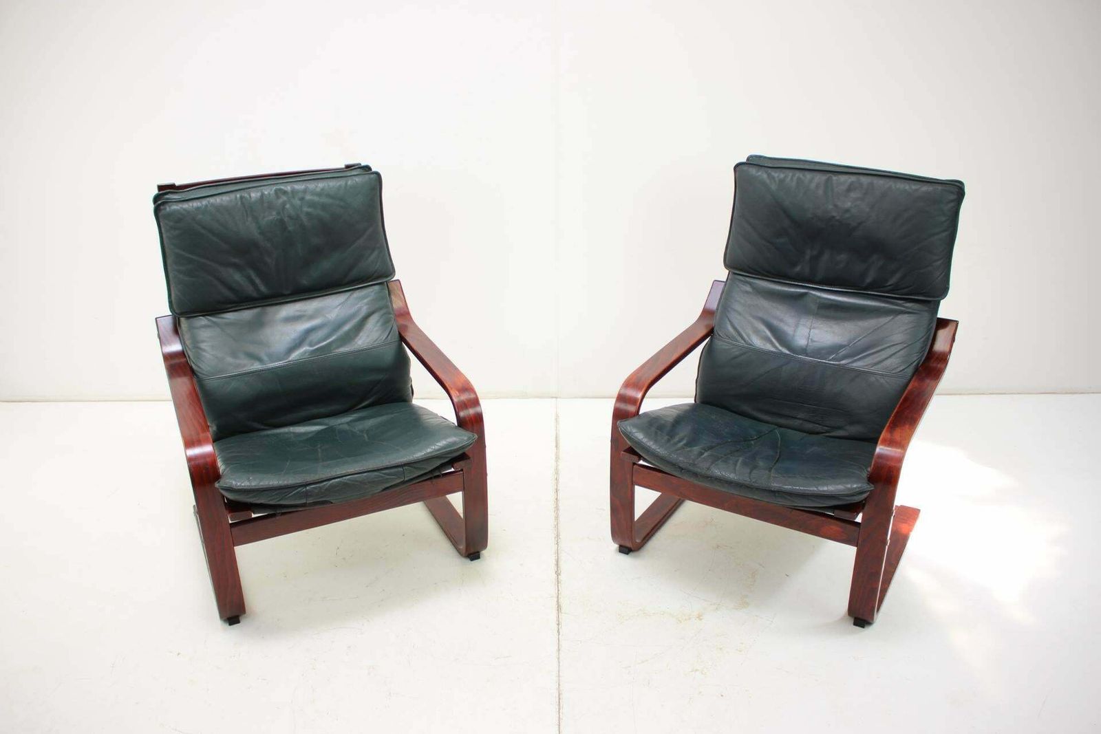 Set Of Two Leather Armchairs By Ikea, Sweden, 1980's photo vinterior