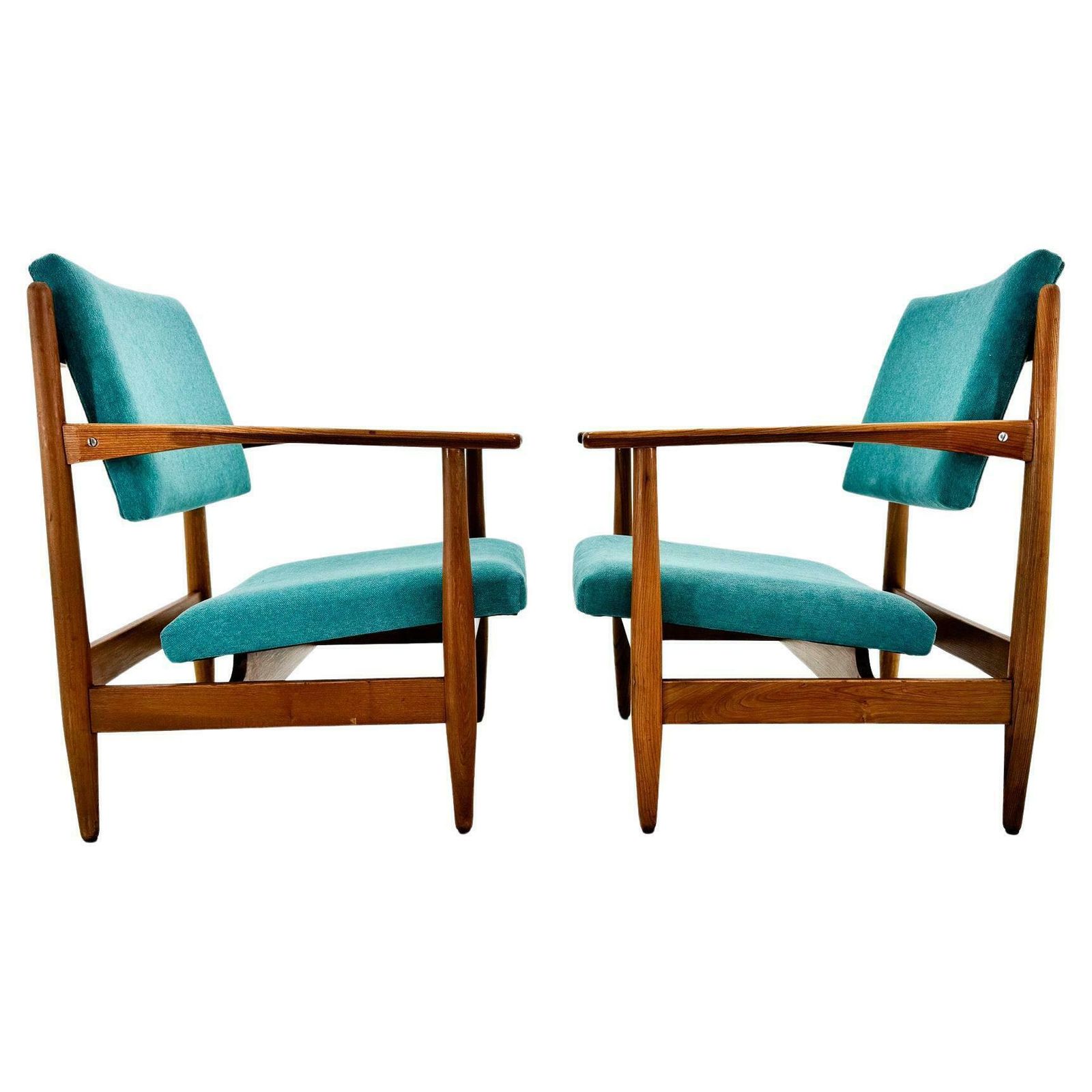 Pair Of Mid Century Armchairs, Czechoslovakia, 1970's