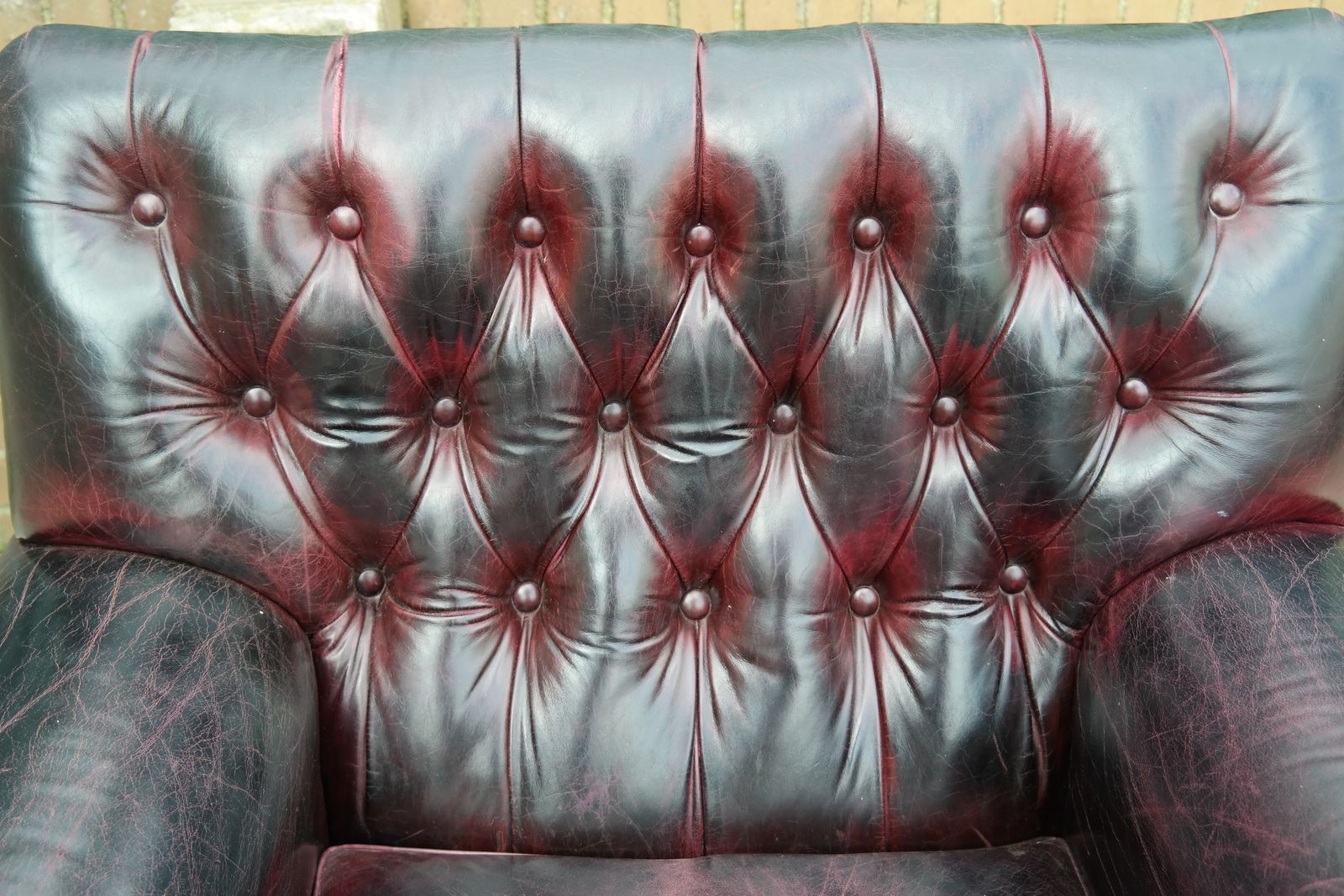 Stunning Rare Ralph Lauren Errol Armchair Footstool Leather Burgundy photo vintage