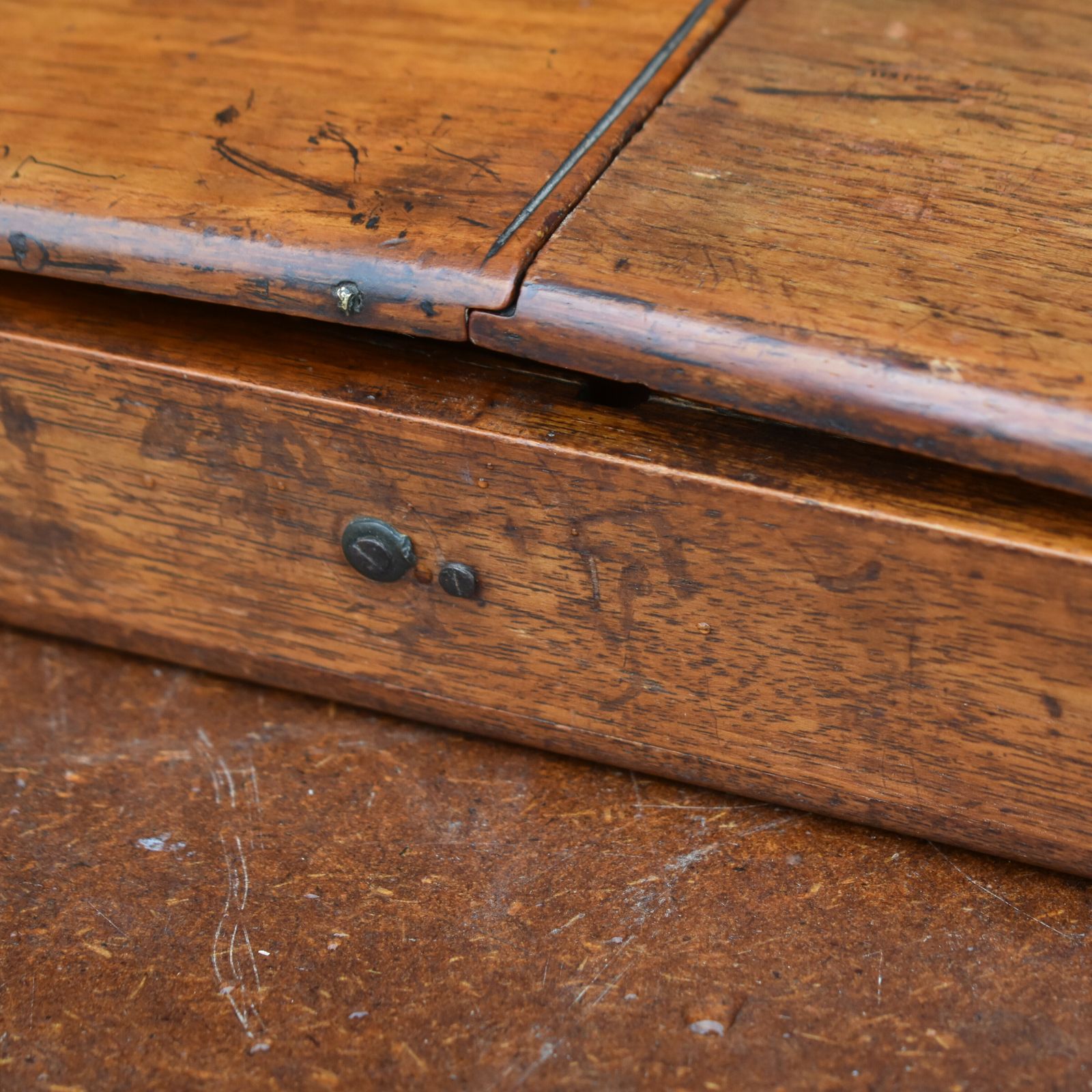 Home Decor Antique 19th Century Officer's Military Campaign Field Folding Travelling Mirror photo