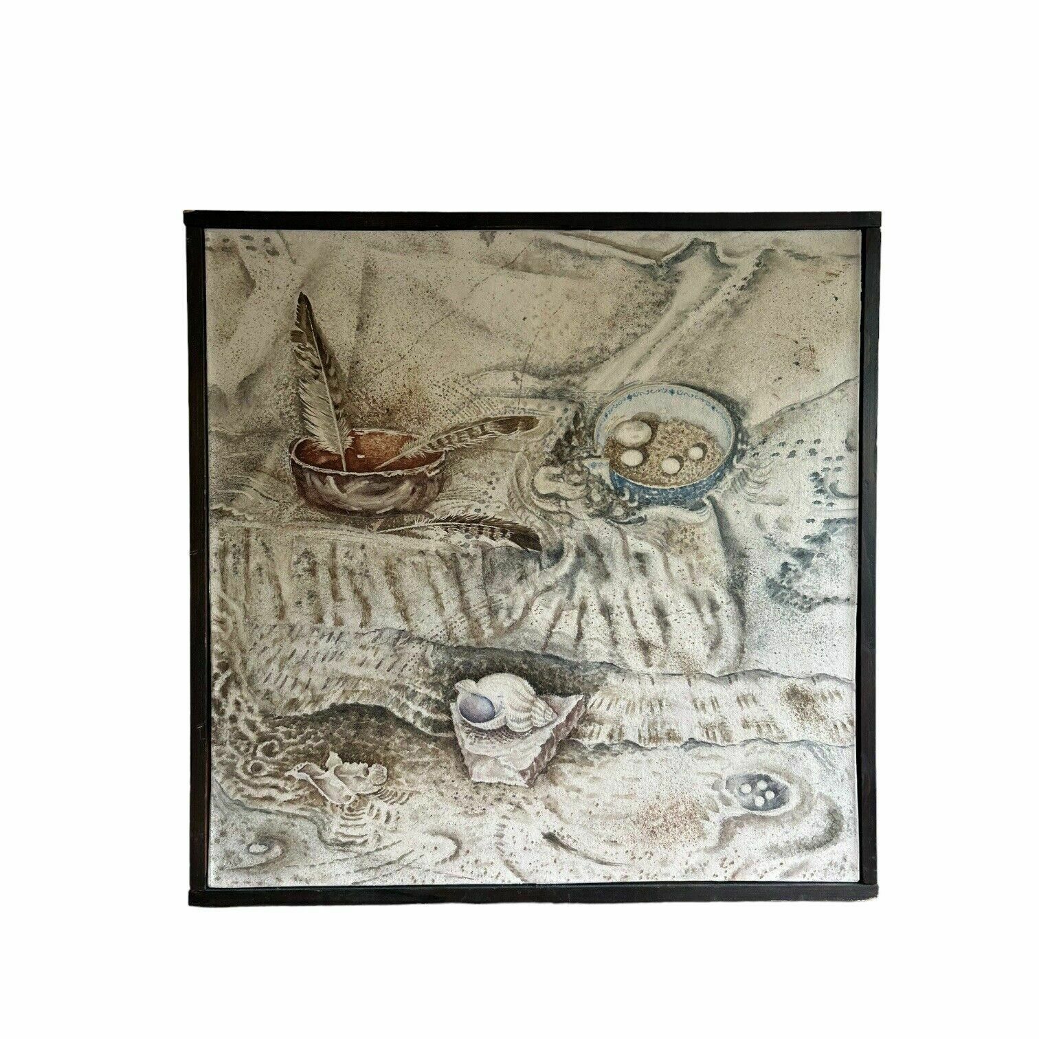 John Danvers, Ebb And Flow, 1989. Still Life, Oil On Paper On Canvas