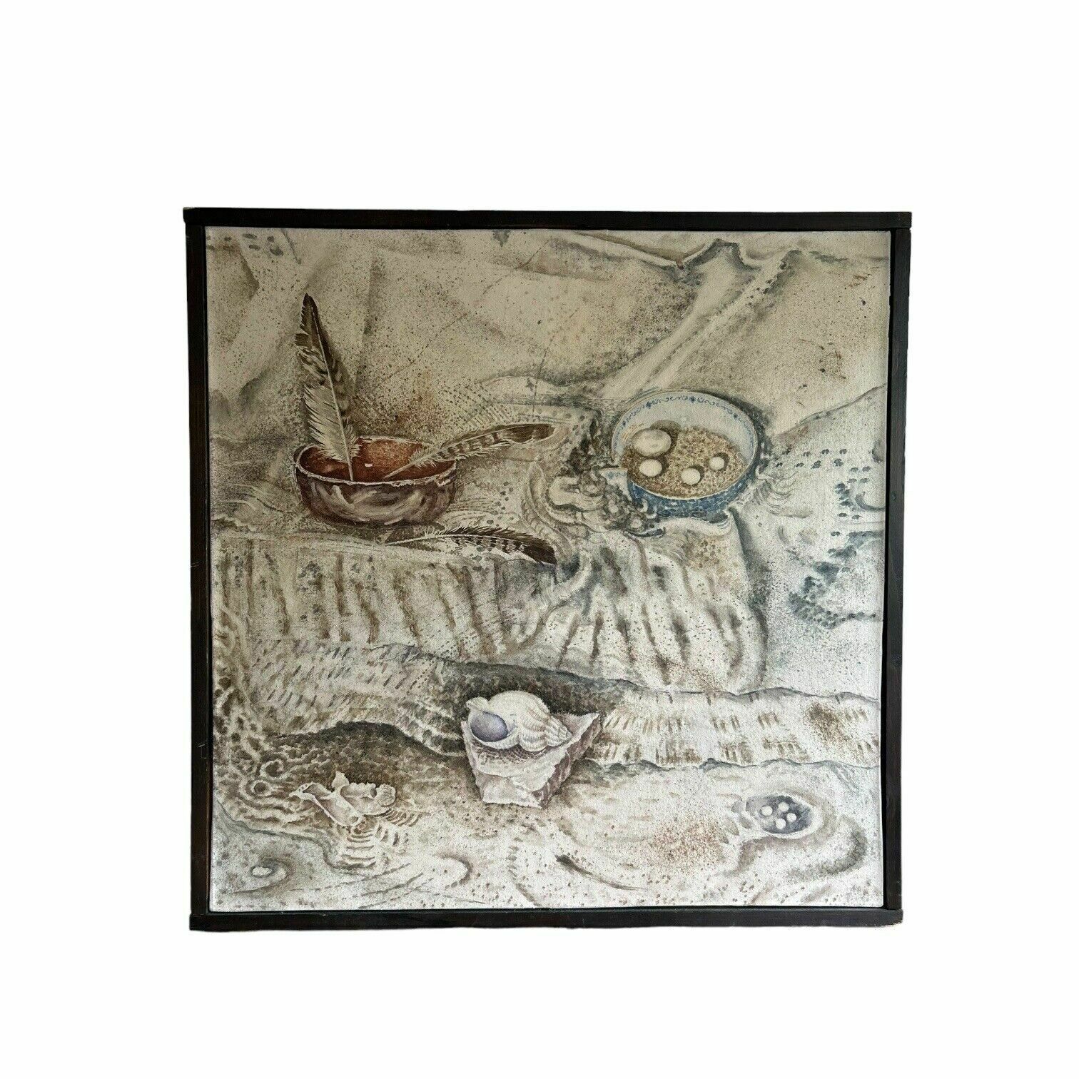 John Danvers, Ebb And Flow, 1989. Still Life, Oil On Paper On Canvas photo 395.0
