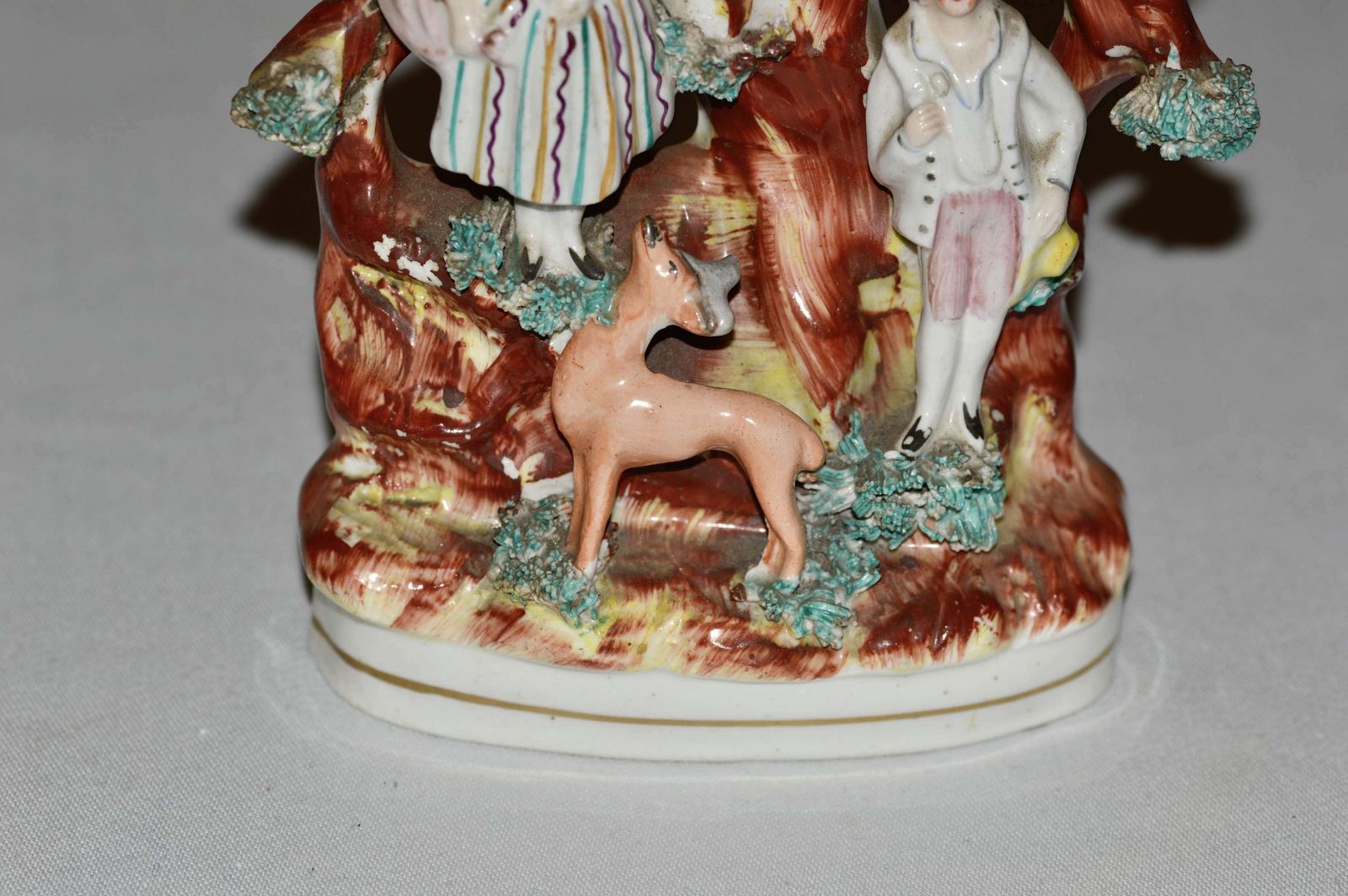 A 19th Century Staffordshire Spill Vase Of A Courting Couple photo for sale