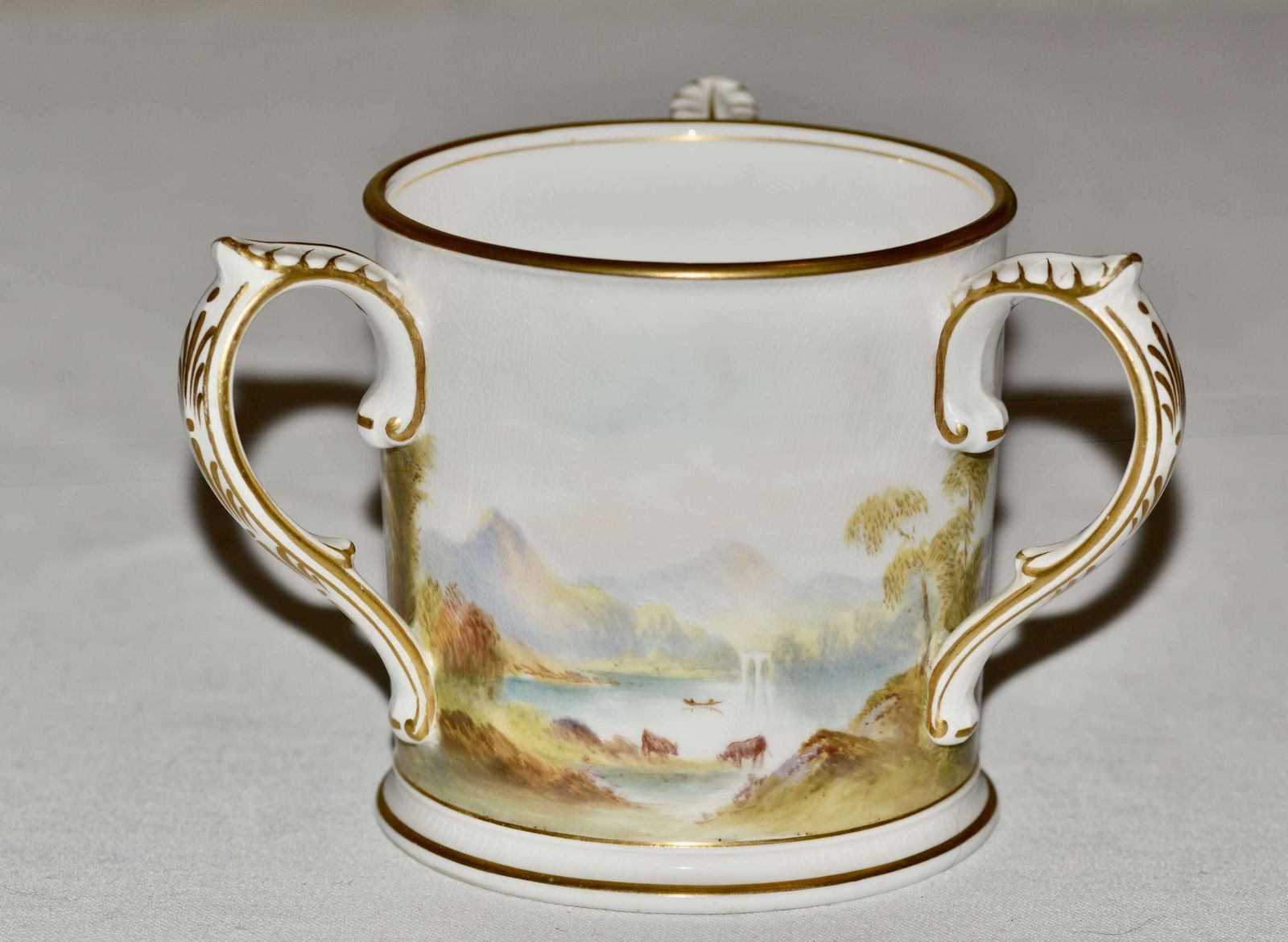 1910 Royal Worcester Porcelain Tyg   Signed ‘R Rushton’ photo furniture