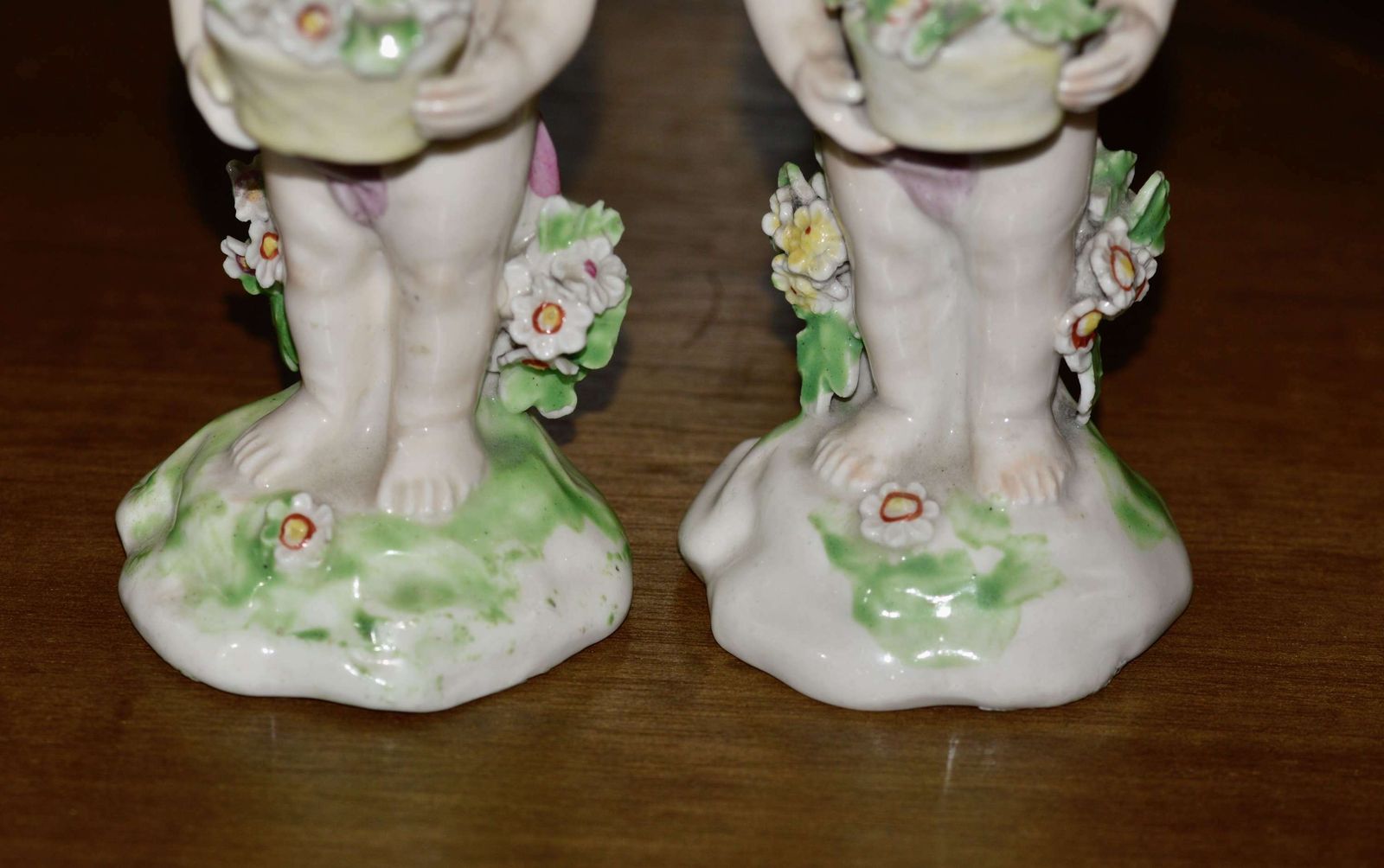 Circa 1780's Pair Of Derby Porcelain Putti Cherub Figurines photo buy
