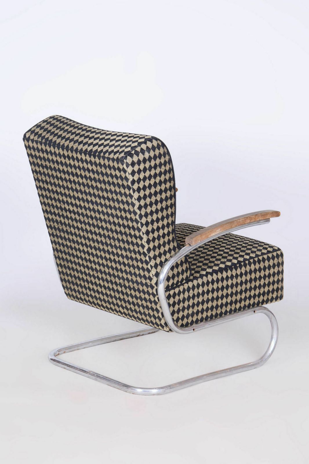 Set Of Two Restored Bauhaus Armchairs, By Vichr A Spol., Chrome, Czech, 1930s photo Furniture
