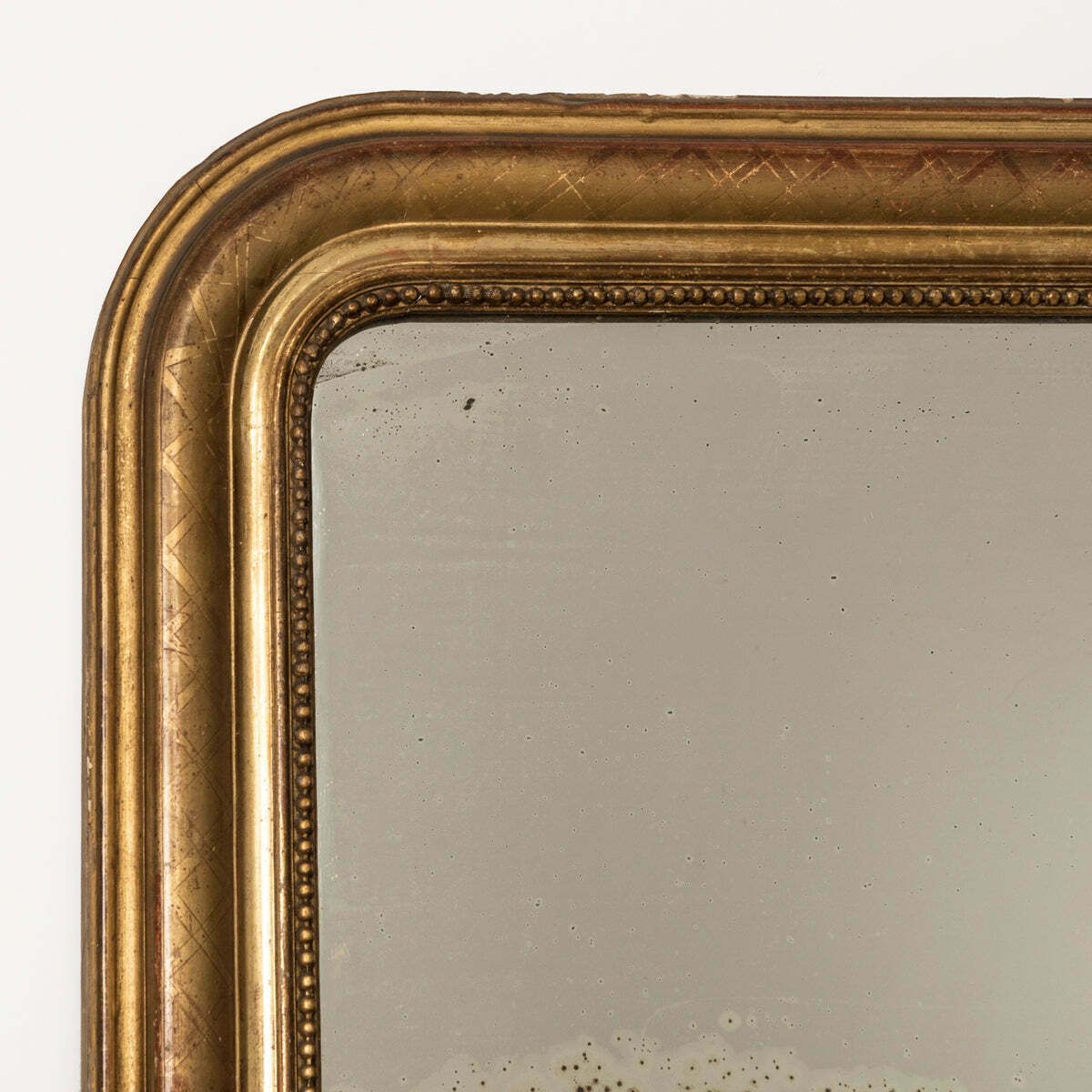 19th Century Antique French Louis Philippe X Pattern Mirror photo for sale