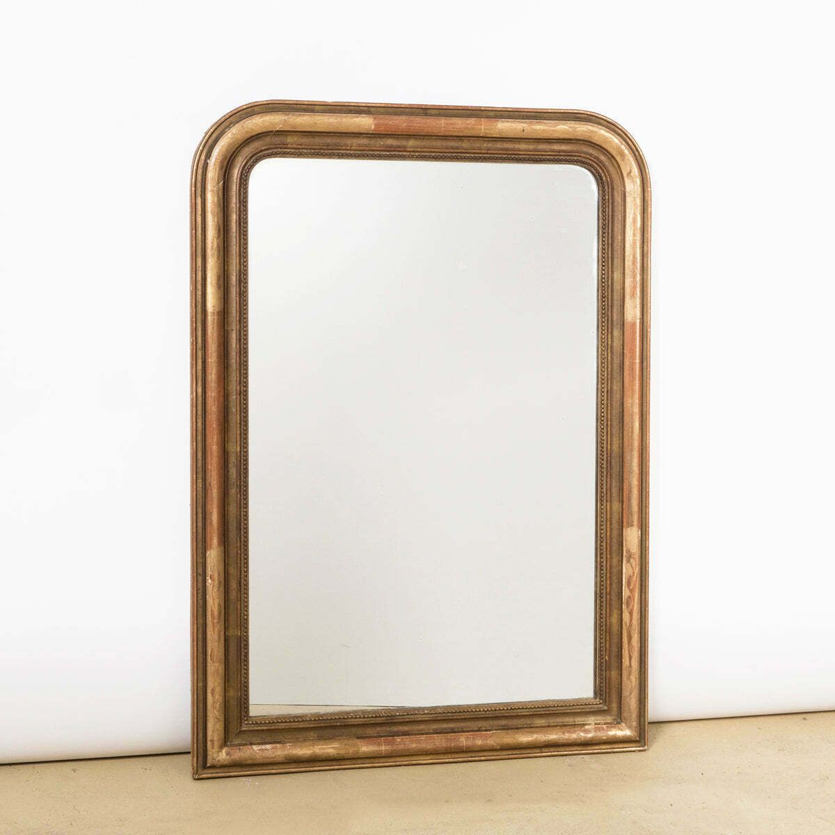 Large Antique French 19th Century Louis Philippe Style Gold Rouge Mirror photo furniture