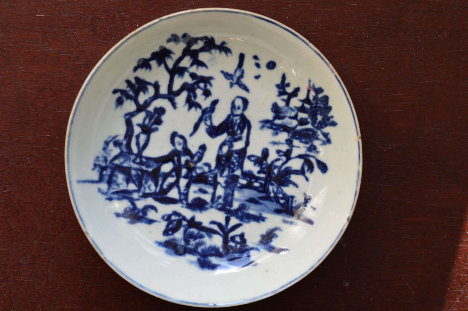 18th Century, John Pennington, Liverpool Saucer Chinese Lady With Boy