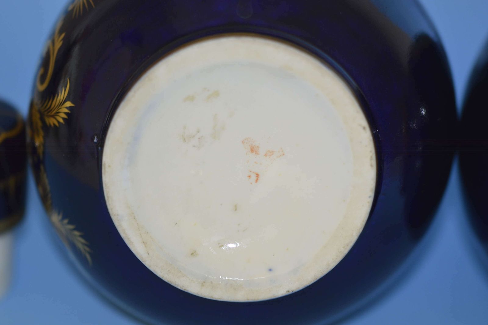 A Pair Of C1830 Derby Porcelain Blue Ground Bottle Vases And Covers photo 449.0