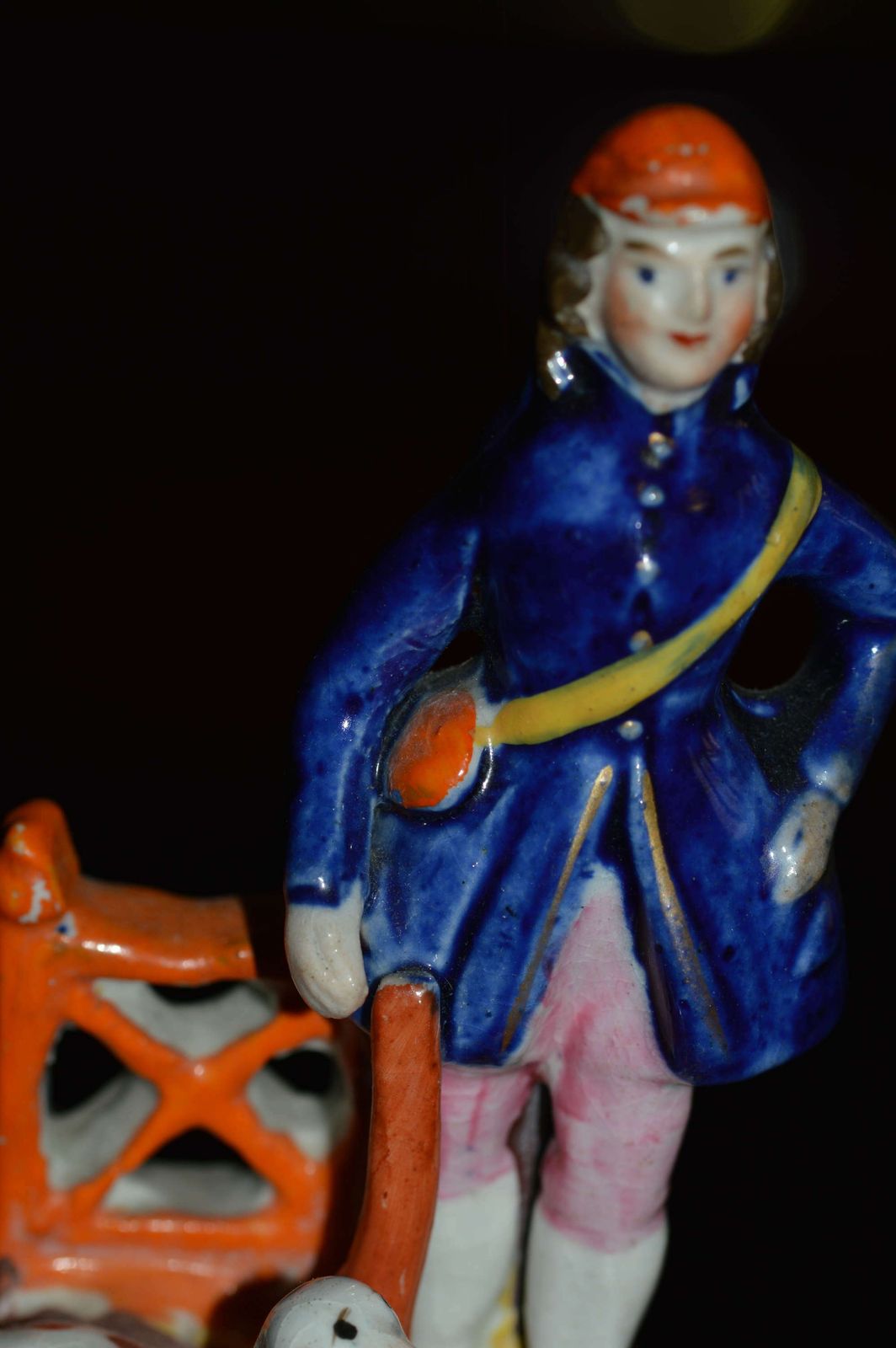 C1860 Victorian Staffordshire Figure Hunter With Gun On A Small Hill photo furniture