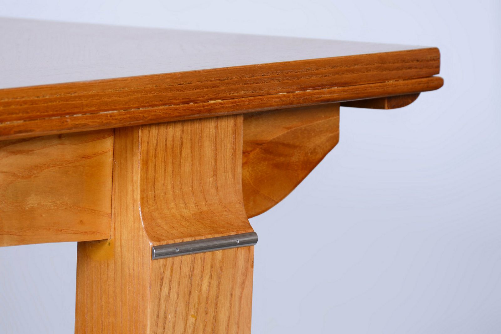 Restored Art Deco Folding Table, By J. Leleu, Oak, Spruce, France, 1920s photo vintage
