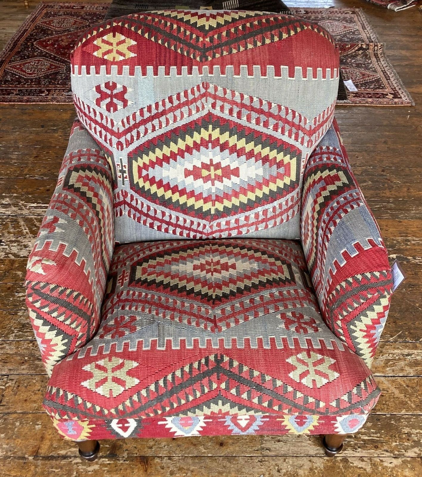 Kilim Covered Armchair 0.94m X 0.84m X H0.90m photo furniture
