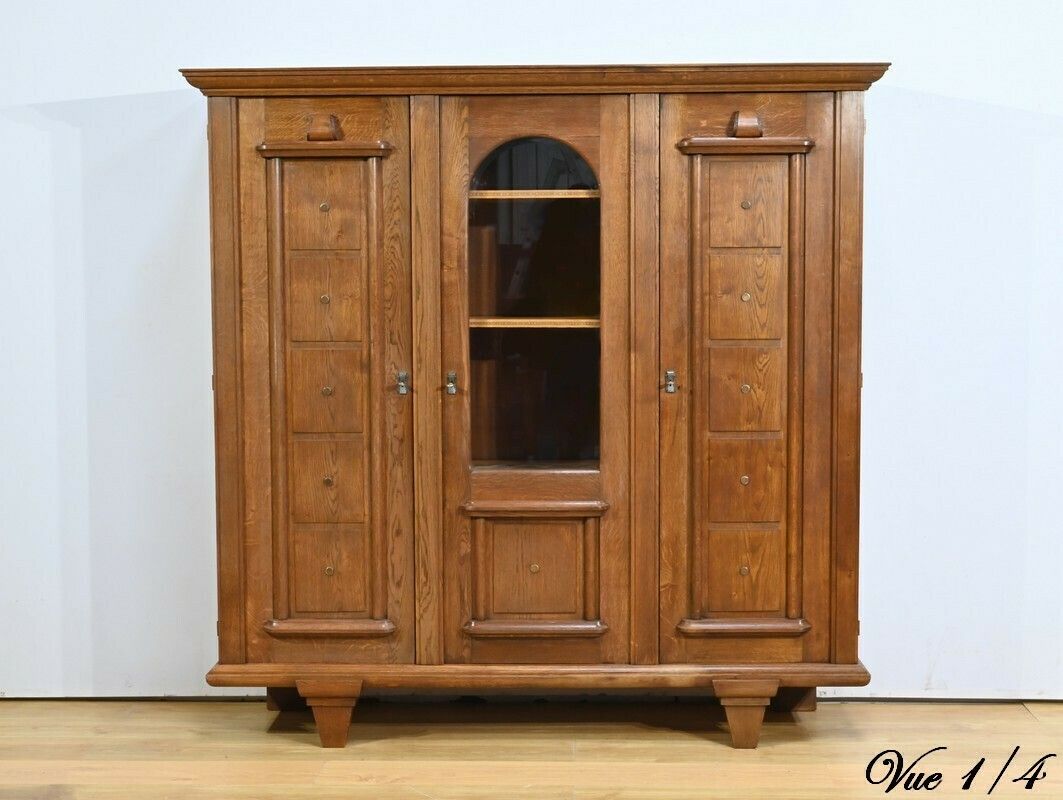 Oak Bookcase, Art Deco Period – 1940 photo vinterior