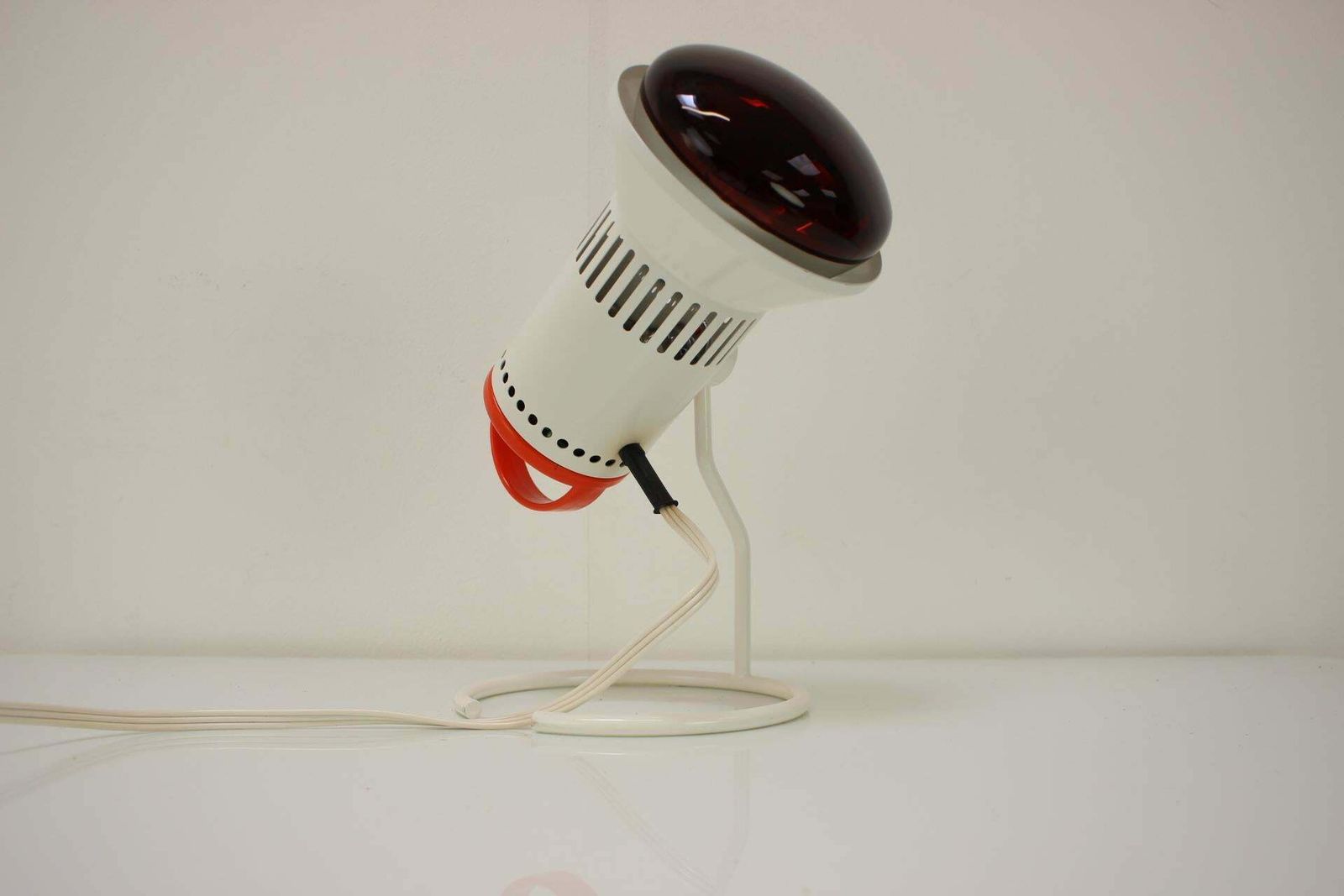 Mid Century Infra Red Table Lamp, Chirana 1980's, Czechoslovakia photo vinterior
