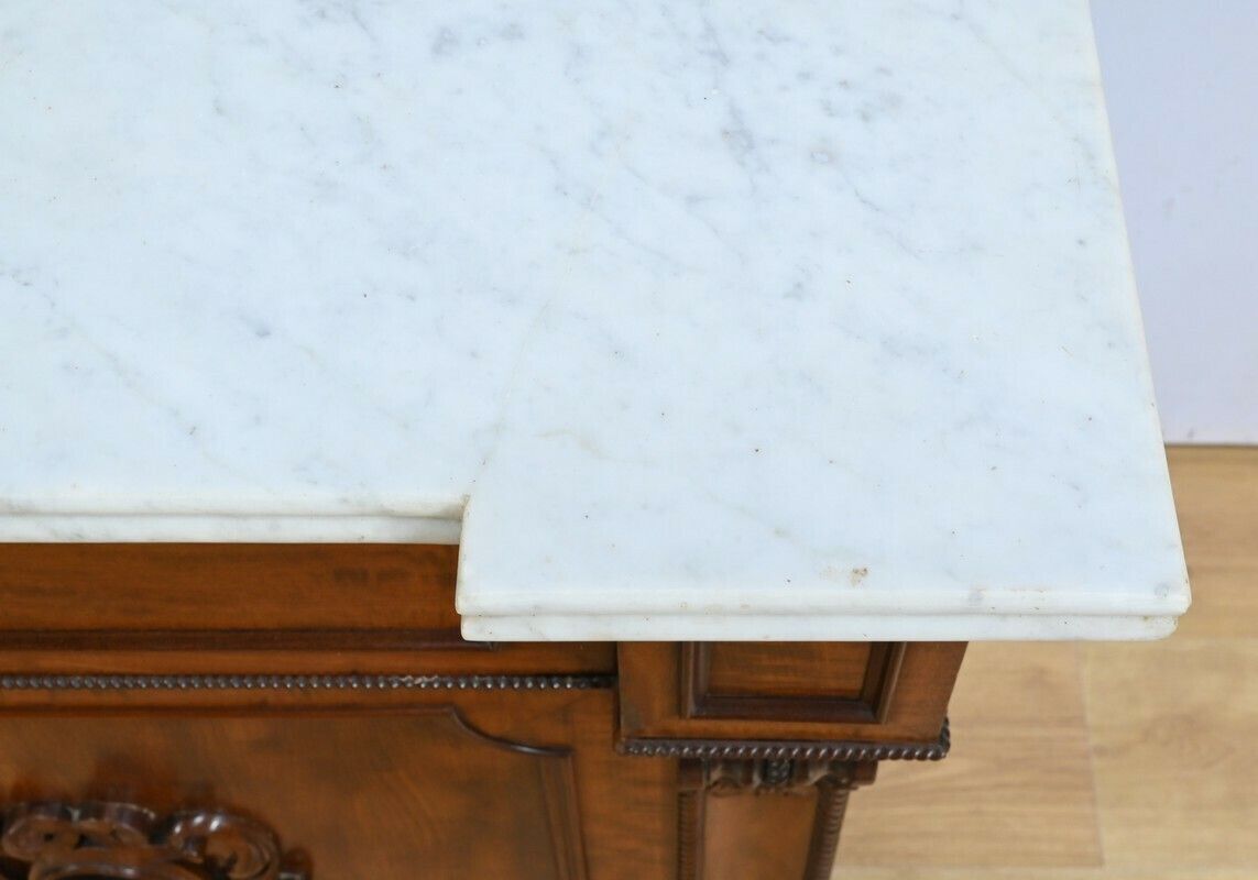 Property Writing Desk Chest Of Drawers, In Mahogany And Lemon Wood, Restoration Style – Part 1 Of The 19th Century photo vinterior