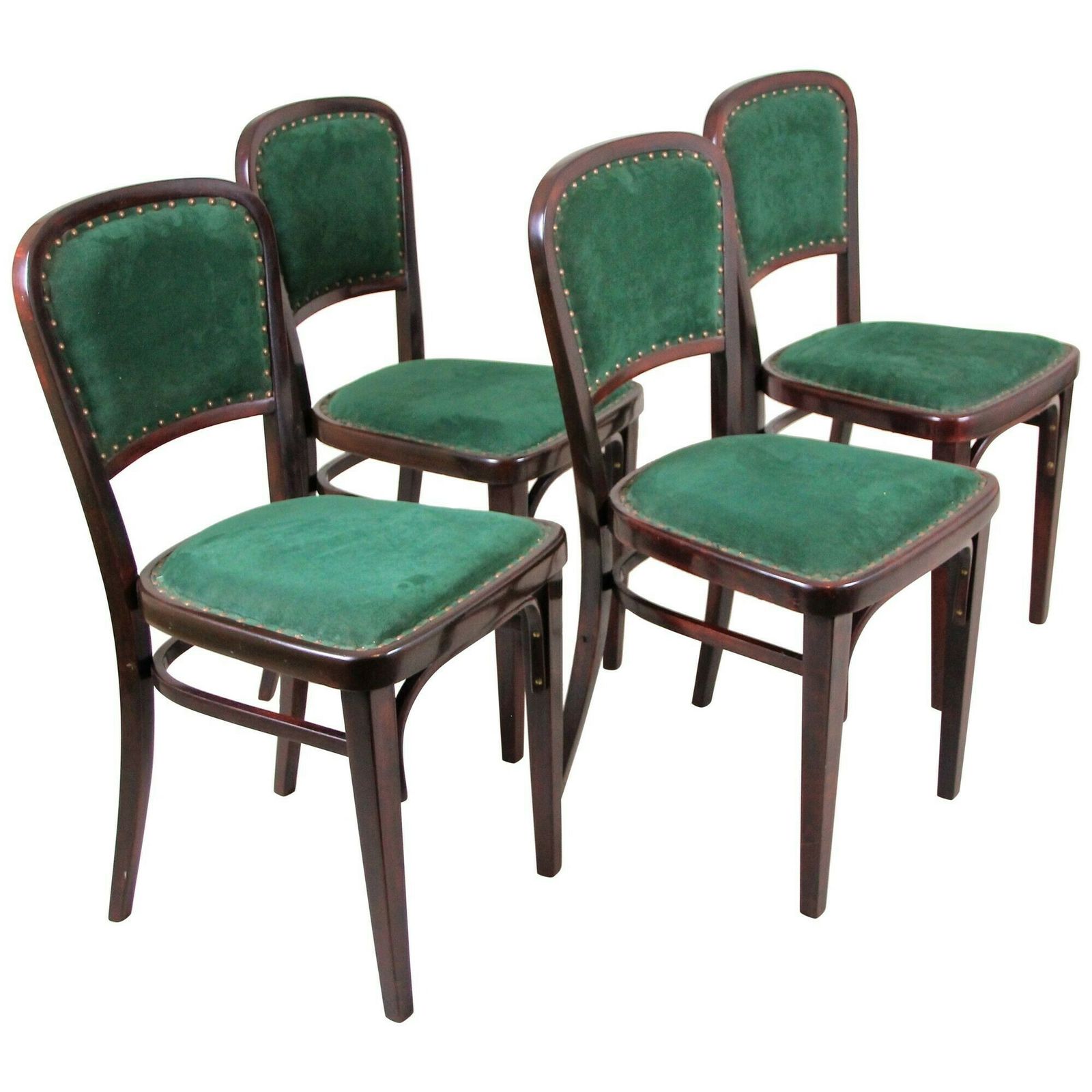 Set Of Four Art Nouveau Thonet Chairs By Marcel Kammerer, Austria, Circa 1910