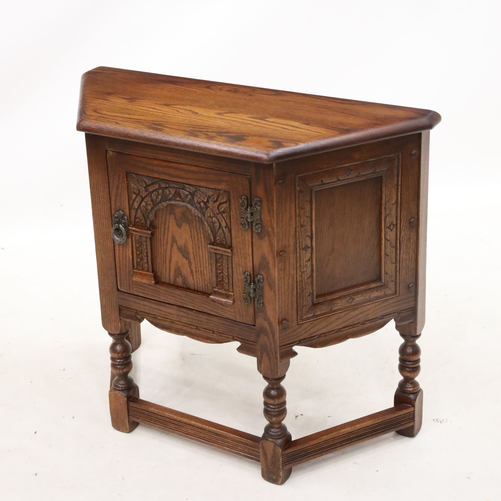 Old Charm Canted Table Finished In Tudor Brown Free Uk Delivery* photo furniture