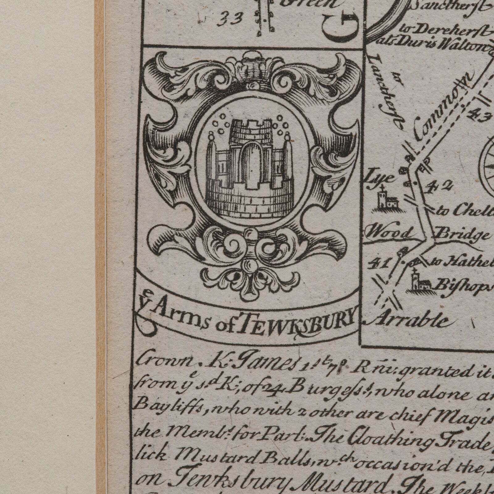 photo for sale Antique Road Map, Bristol To Weymouth, English, Framed Cartography, Georgian