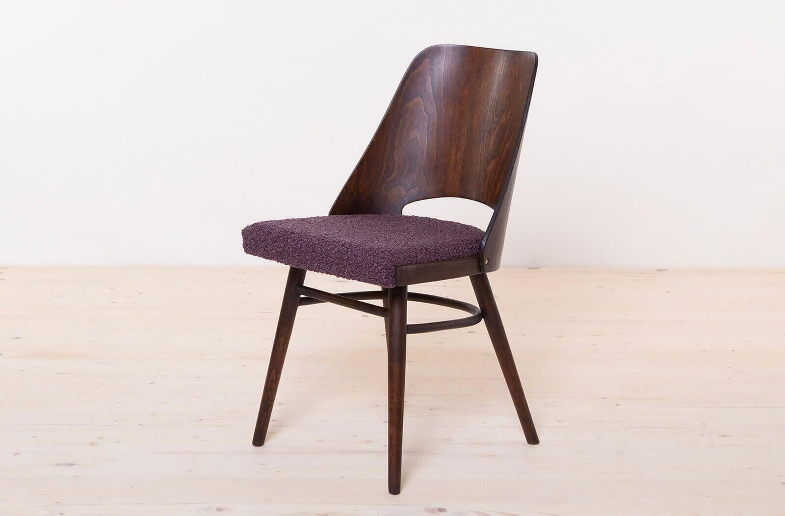 Set Of 6 Dining Chairs By R. Hofman For Ton, Model 514, 1960s, Reupholstered photo vintage