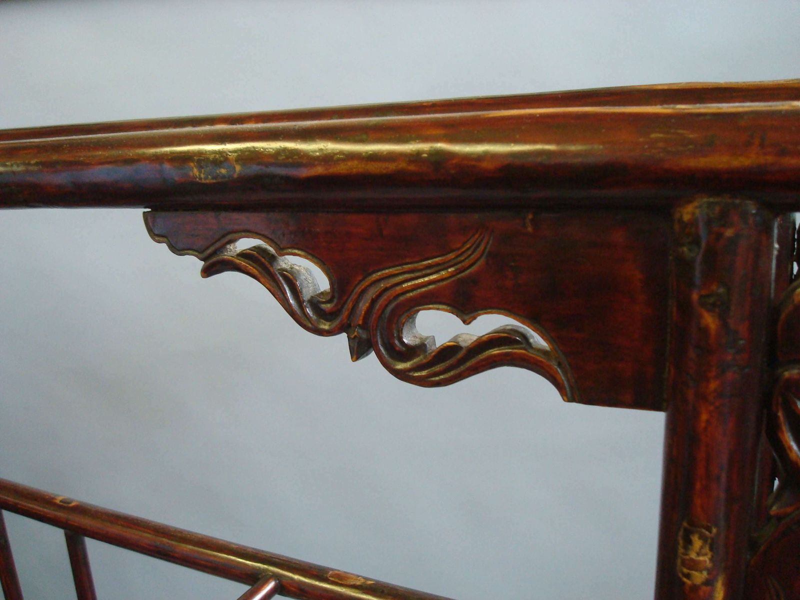 Very Rare C19th Chinese Large Lacquered Robe Stand/Clothes Horse photo vinterior