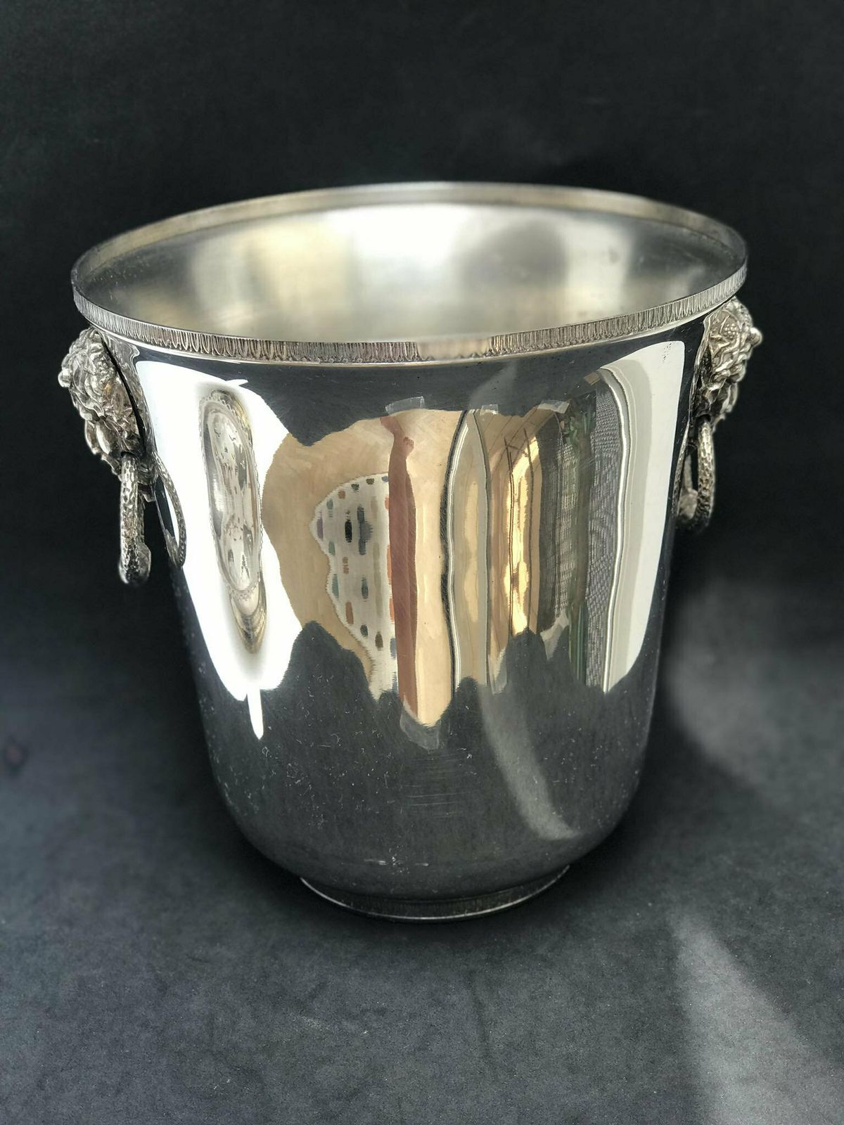Champagne Bucket Silver Plated Handles Bacchus Demons Decor Bar Cart Christmas Table Wine Chiller Cooler Gift For Wedding Gift Man Cave photo furniture
