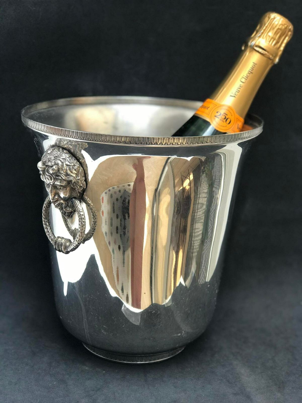 Champagne Bucket Silver Plated Handles Bacchus Demons Decor Bar Cart Christmas Table Wine Chiller Cooler Gift For Wedding Gift Man Cave photo 525.0